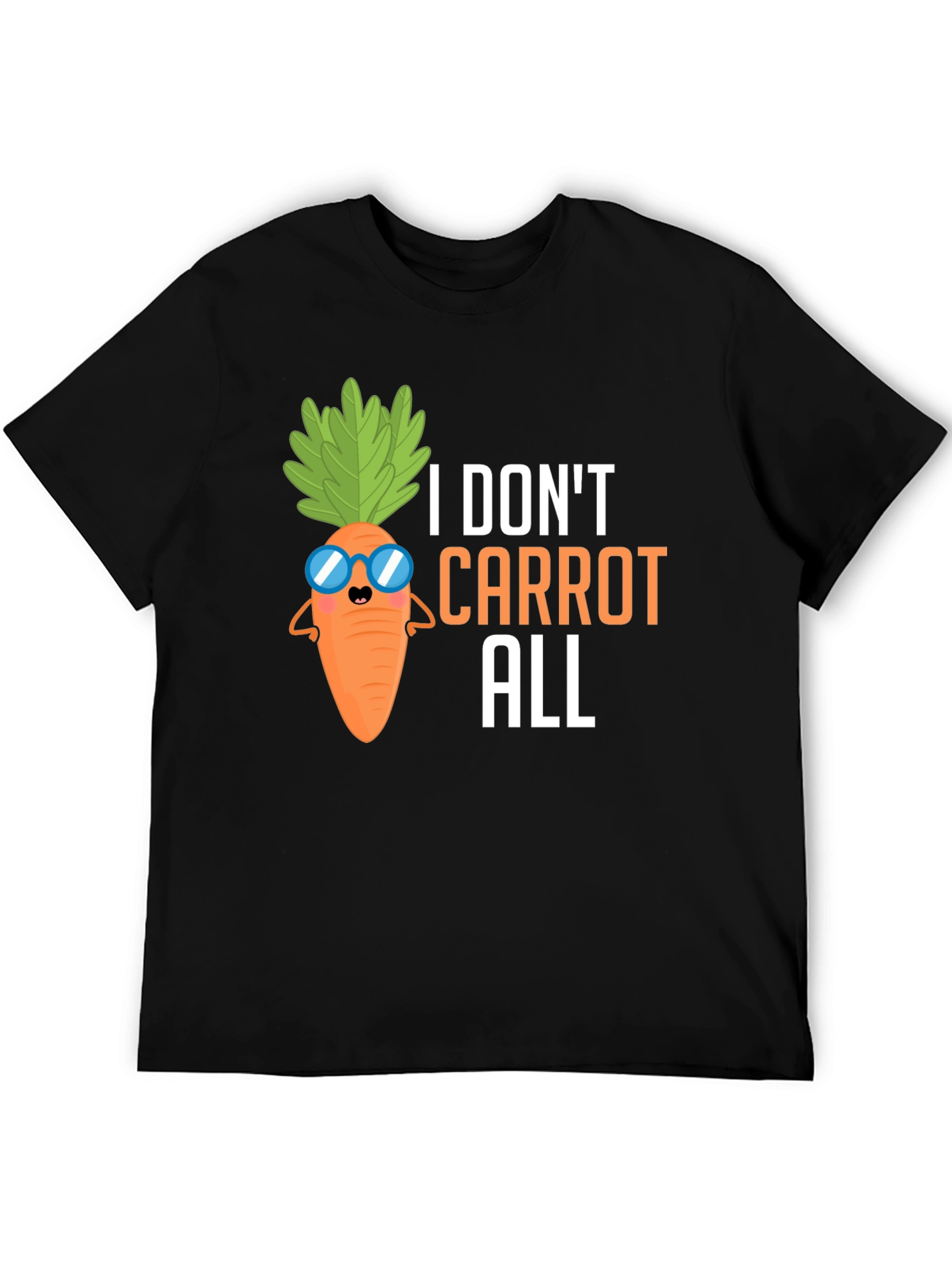 Black I Don't Carrot All T-Shirt, Funny Pun Tee view 5