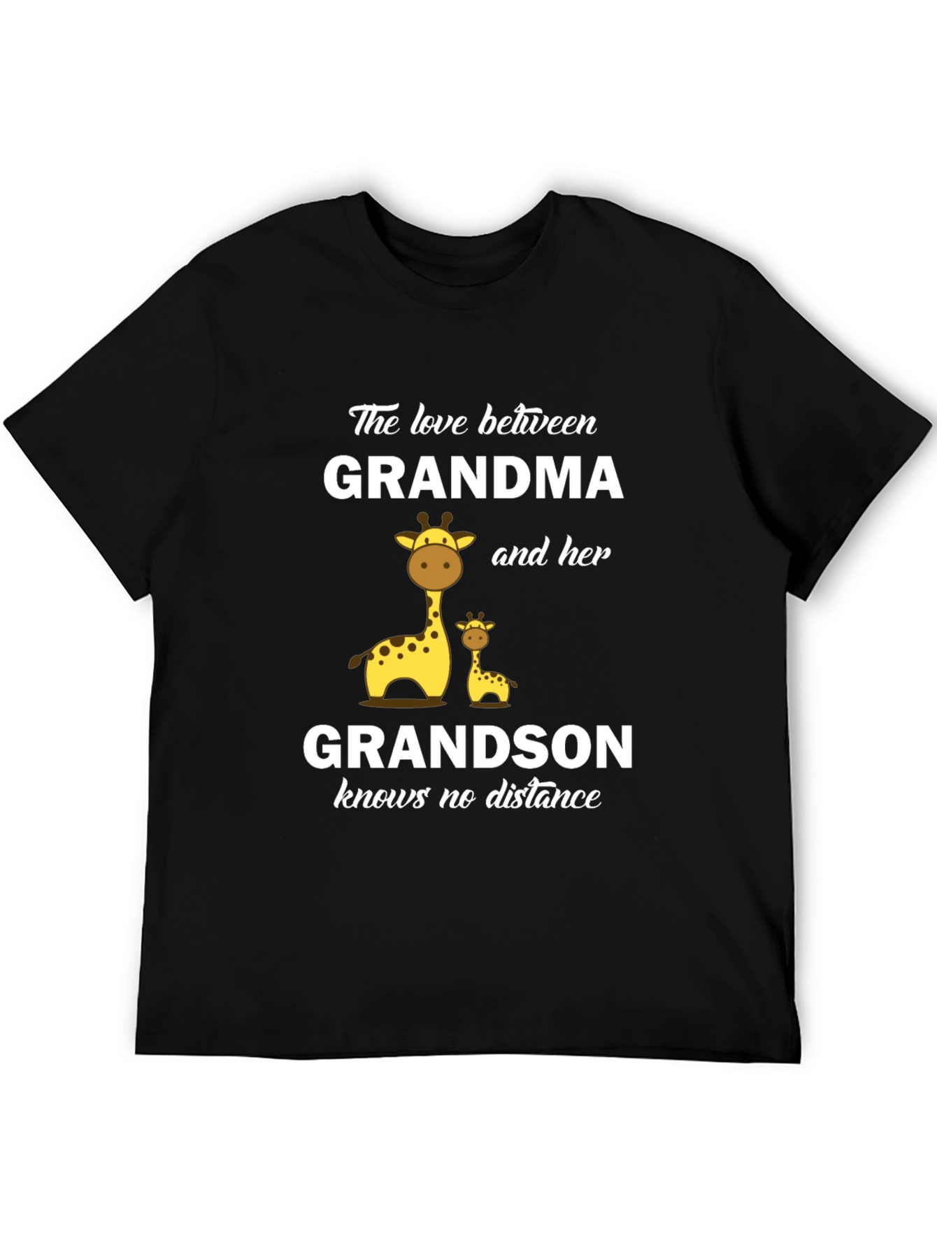 Black Grandma and Grandson Giraffe T-Shirt view 5