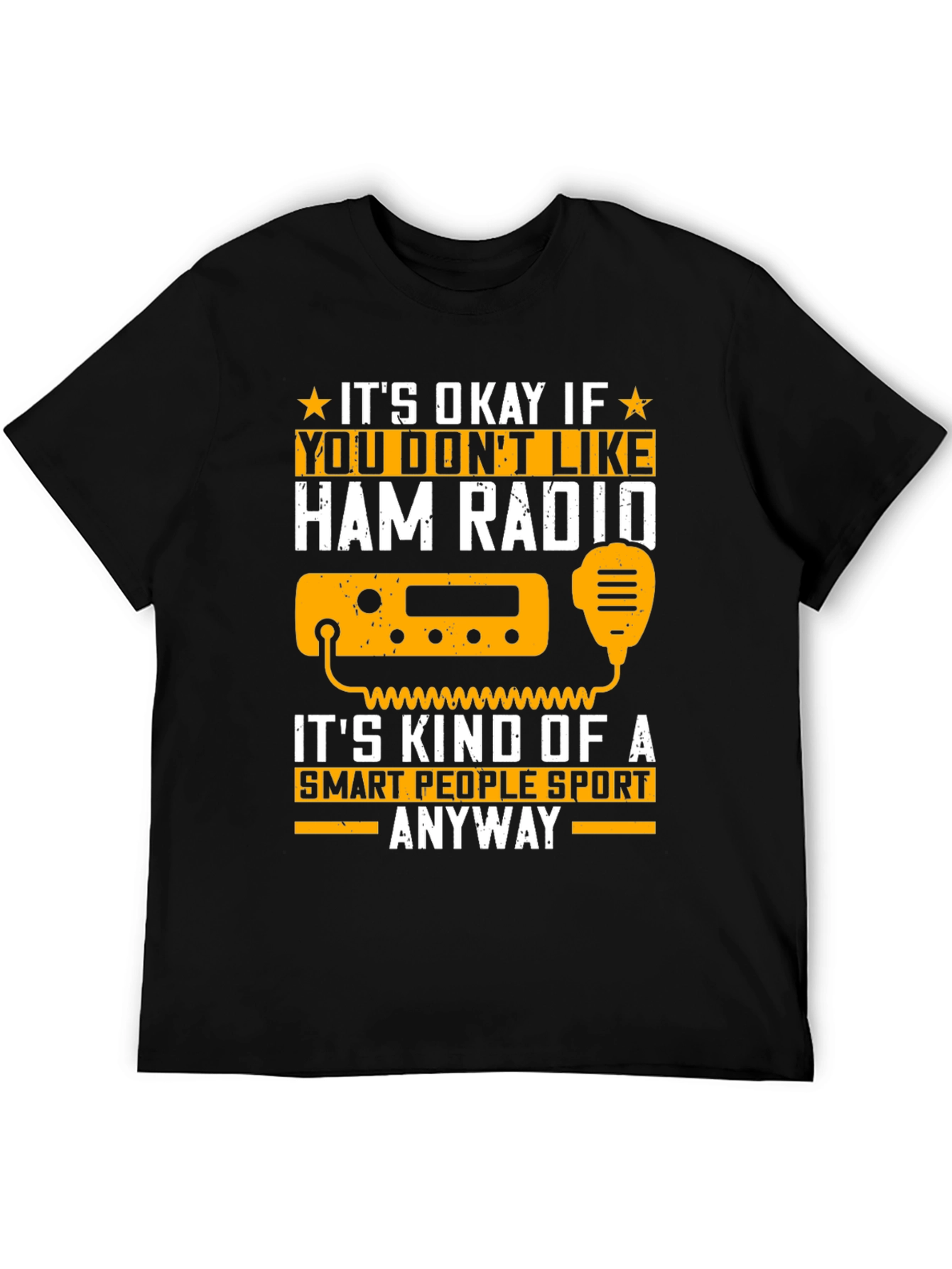 Black Ham Radio Smart People Sport T-Shirt view 5