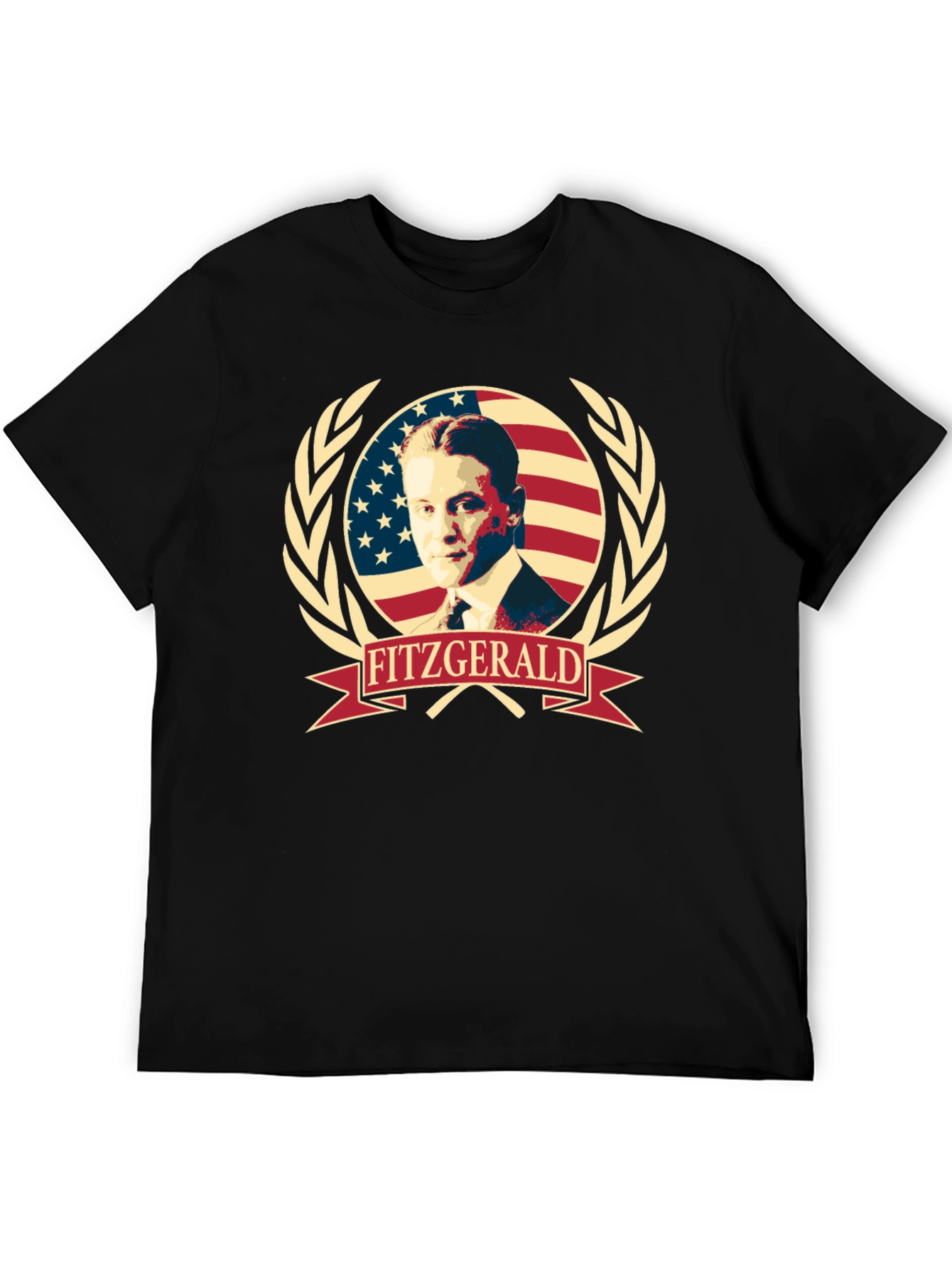 Black F. Scott Fitzgerald Patriotic Tee view 5