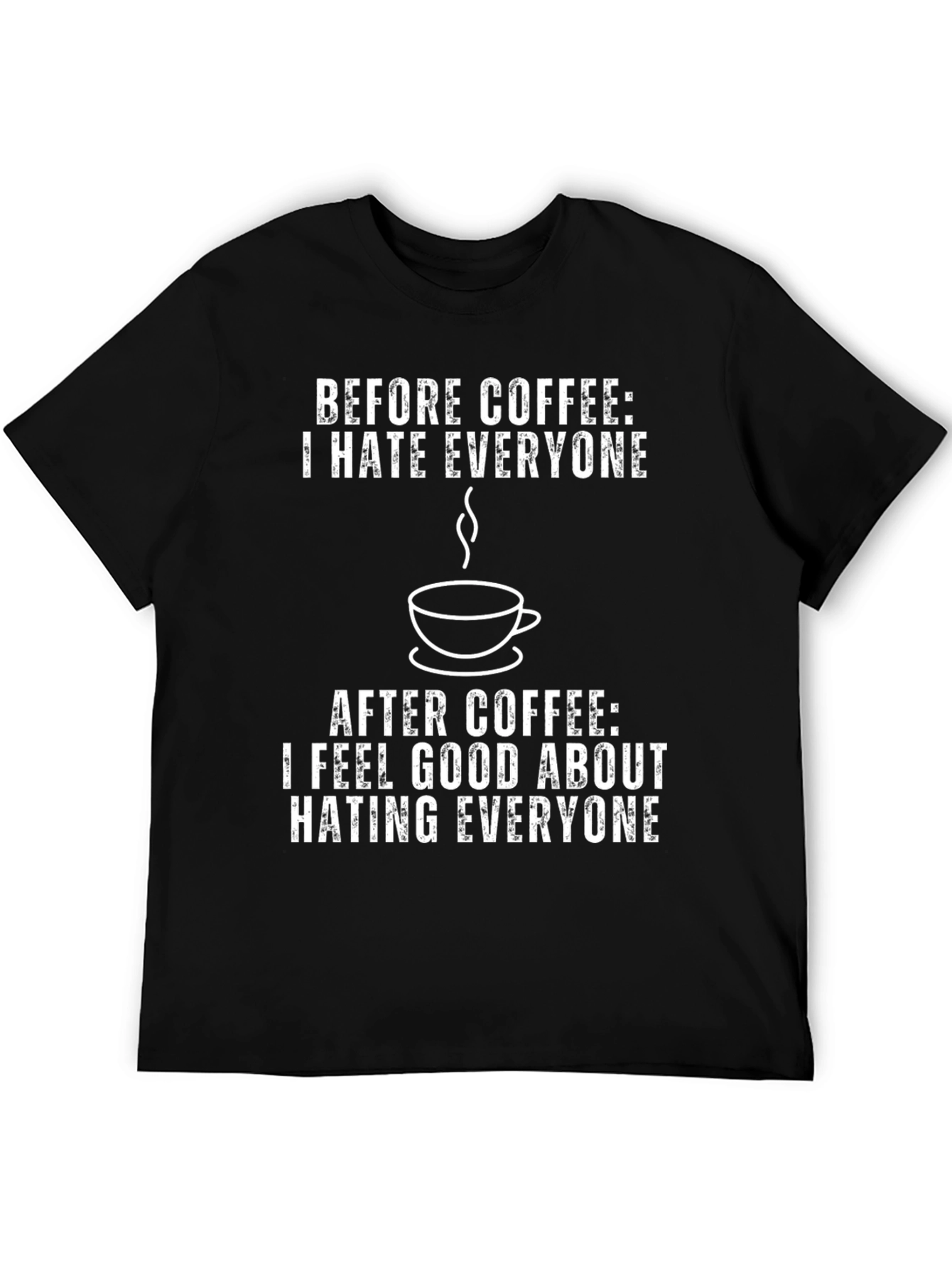 Black Coffee Lover Graphic Tee - Before & After view 5
