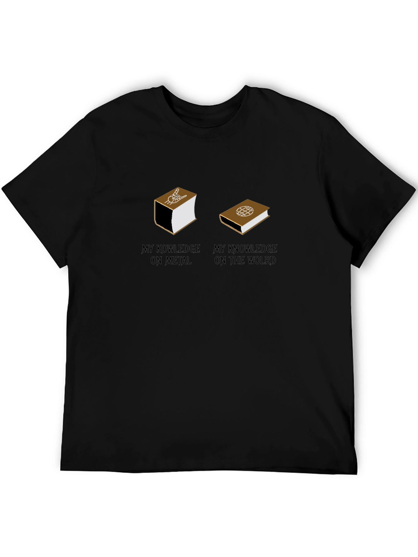 Black Humorous "My Knowledge" Graphic T-Shirt view 5