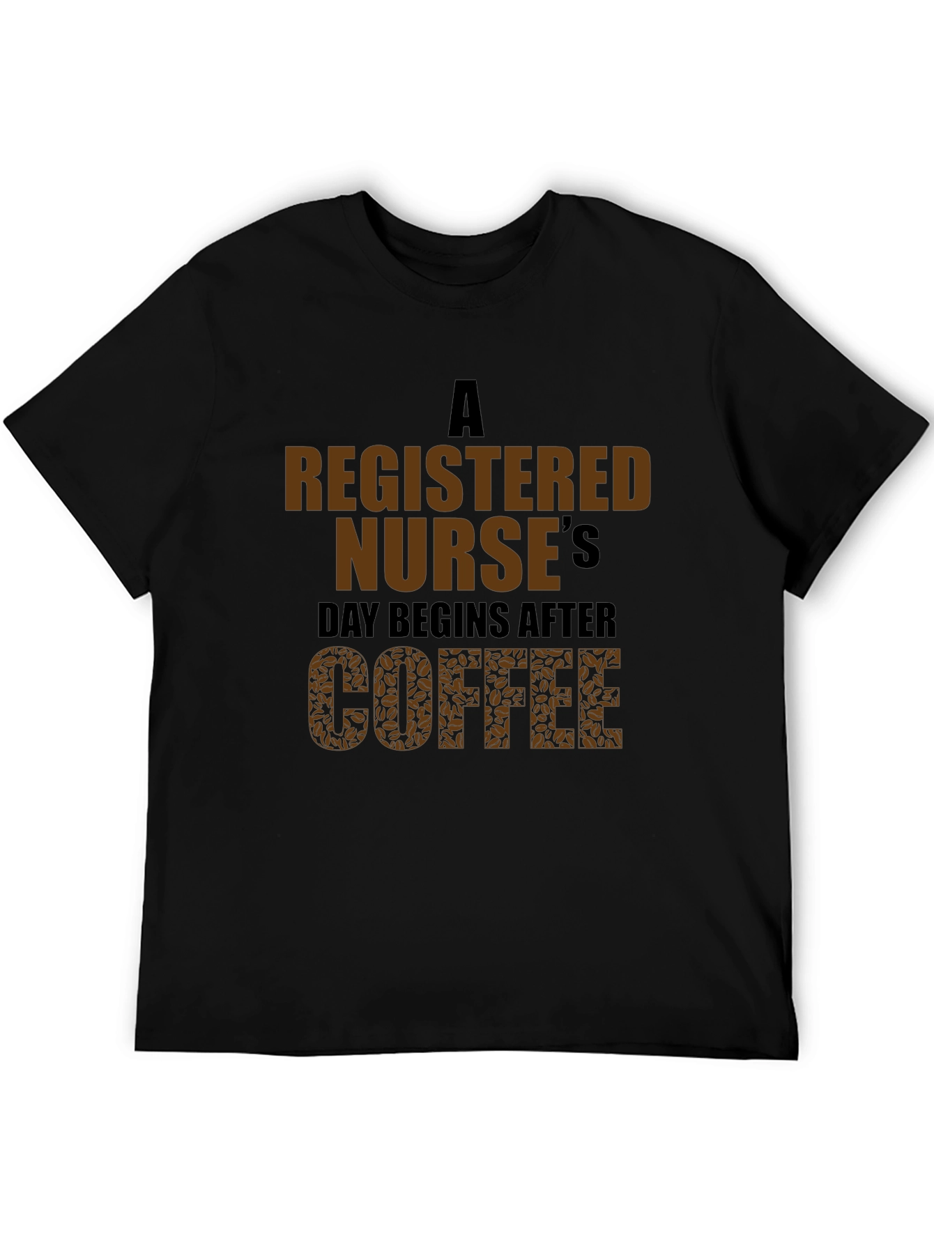 Black Registered Nurse Coffee T-Shirt view 5