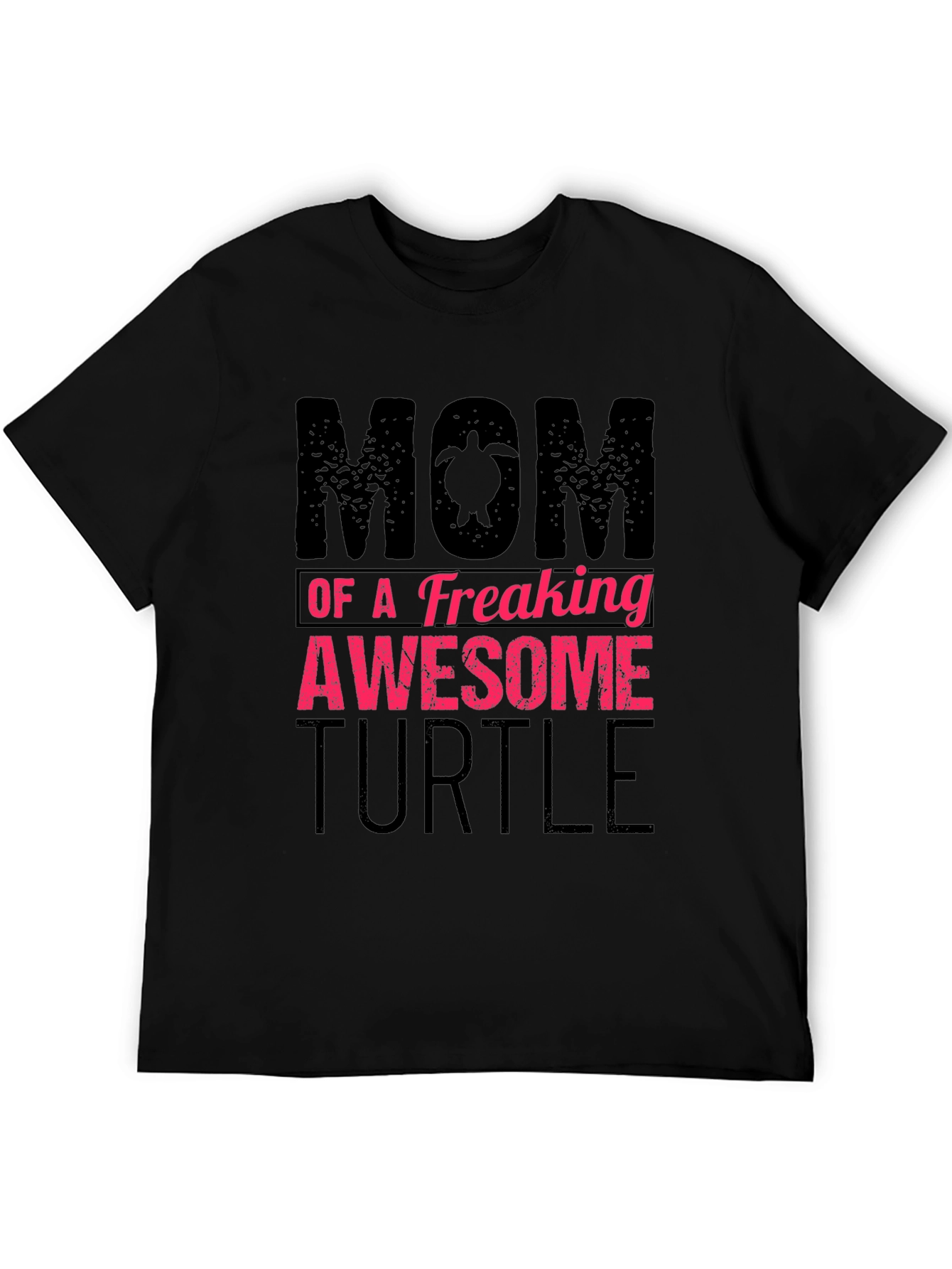 Black Mom of a Freaking Awesome Turtle T-Shirt view 5
