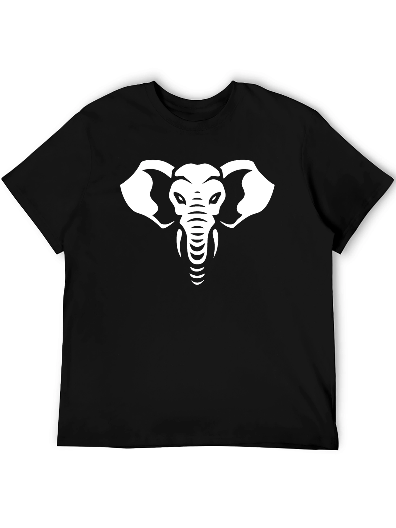 Black Elephant Graphic Tee - Black Cotton Blend T-Shirt view 5