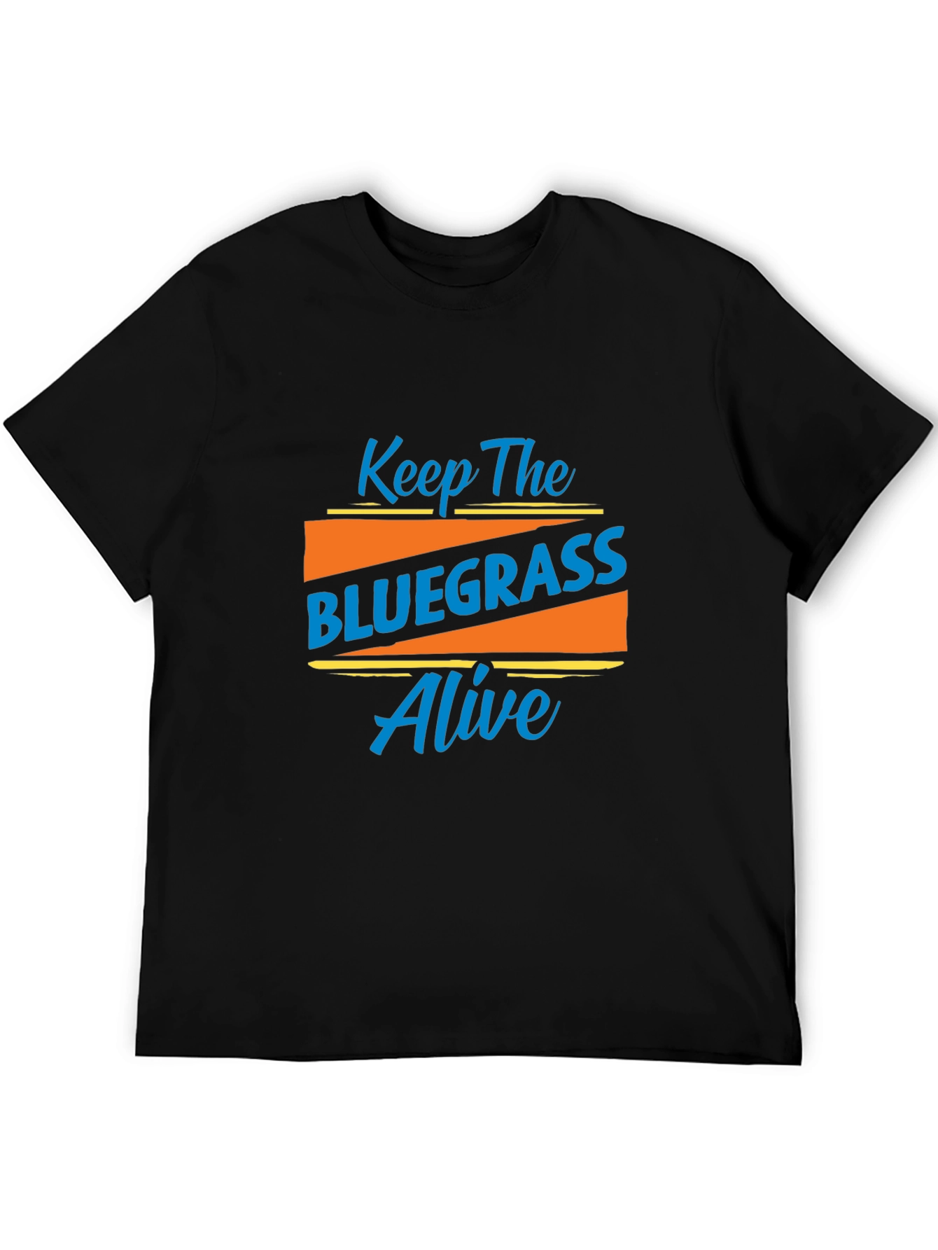 Black Keep The Bluegrass Alive Black T-Shirt view 5