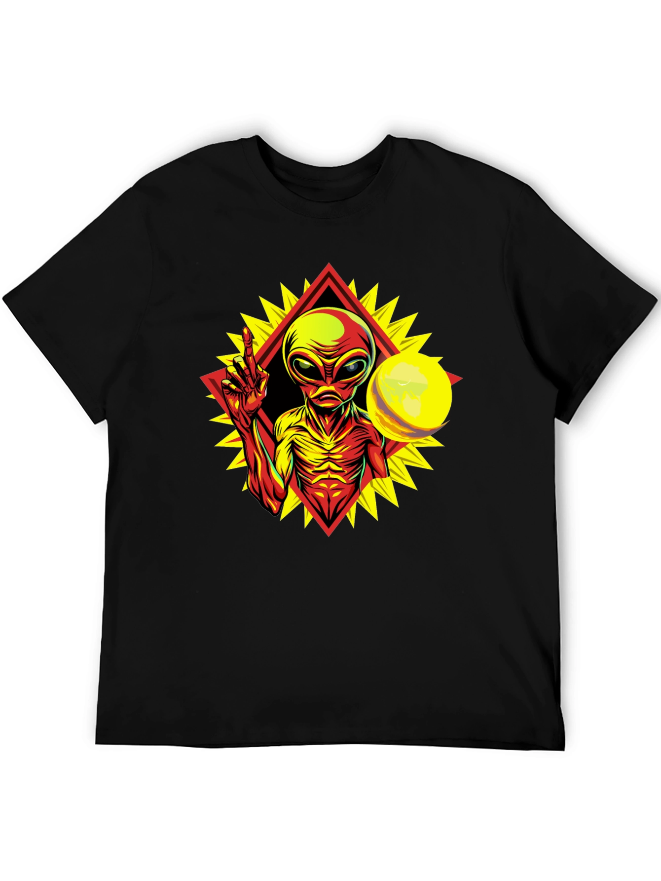 Black Alien Graphic Tee - Peace Among Worlds! view 5