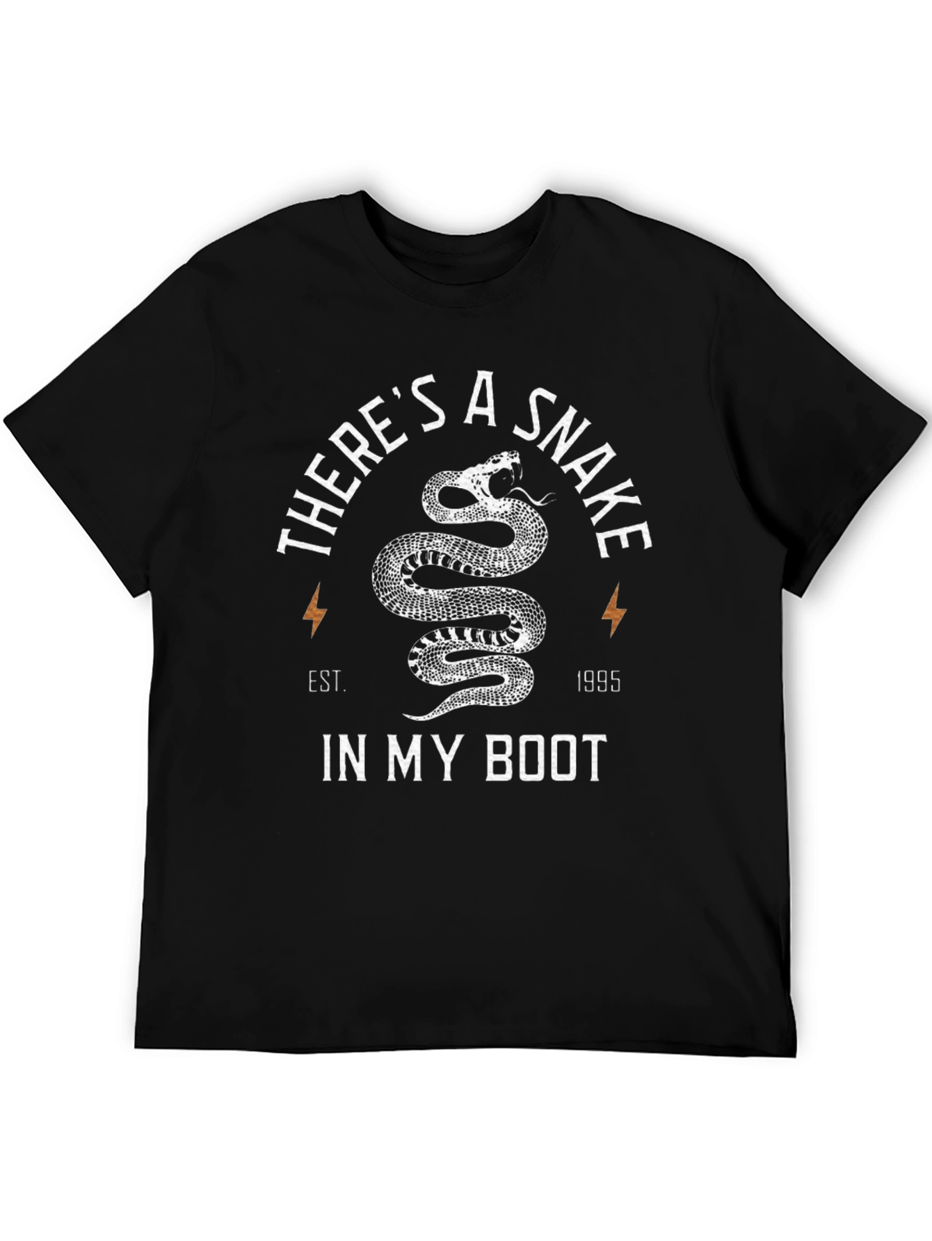 Black There's A Snake In My Boot Graphic Tee view 5