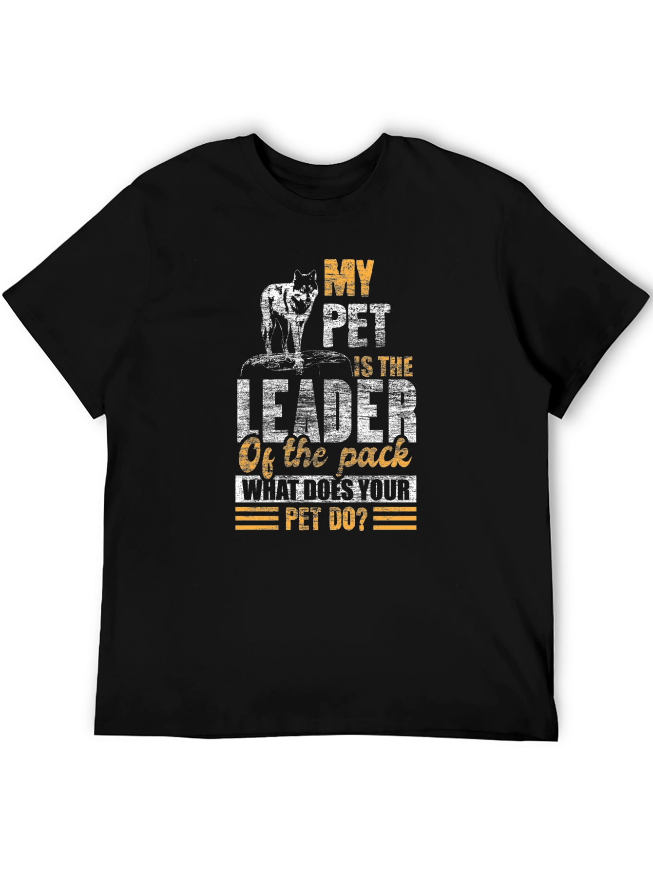 Black Leader of the Pack Pet T-Shirt view 5