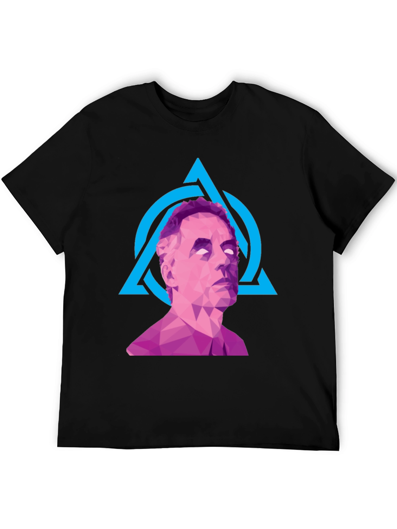 Geometric Portrait Graphic Tee - Black - 5