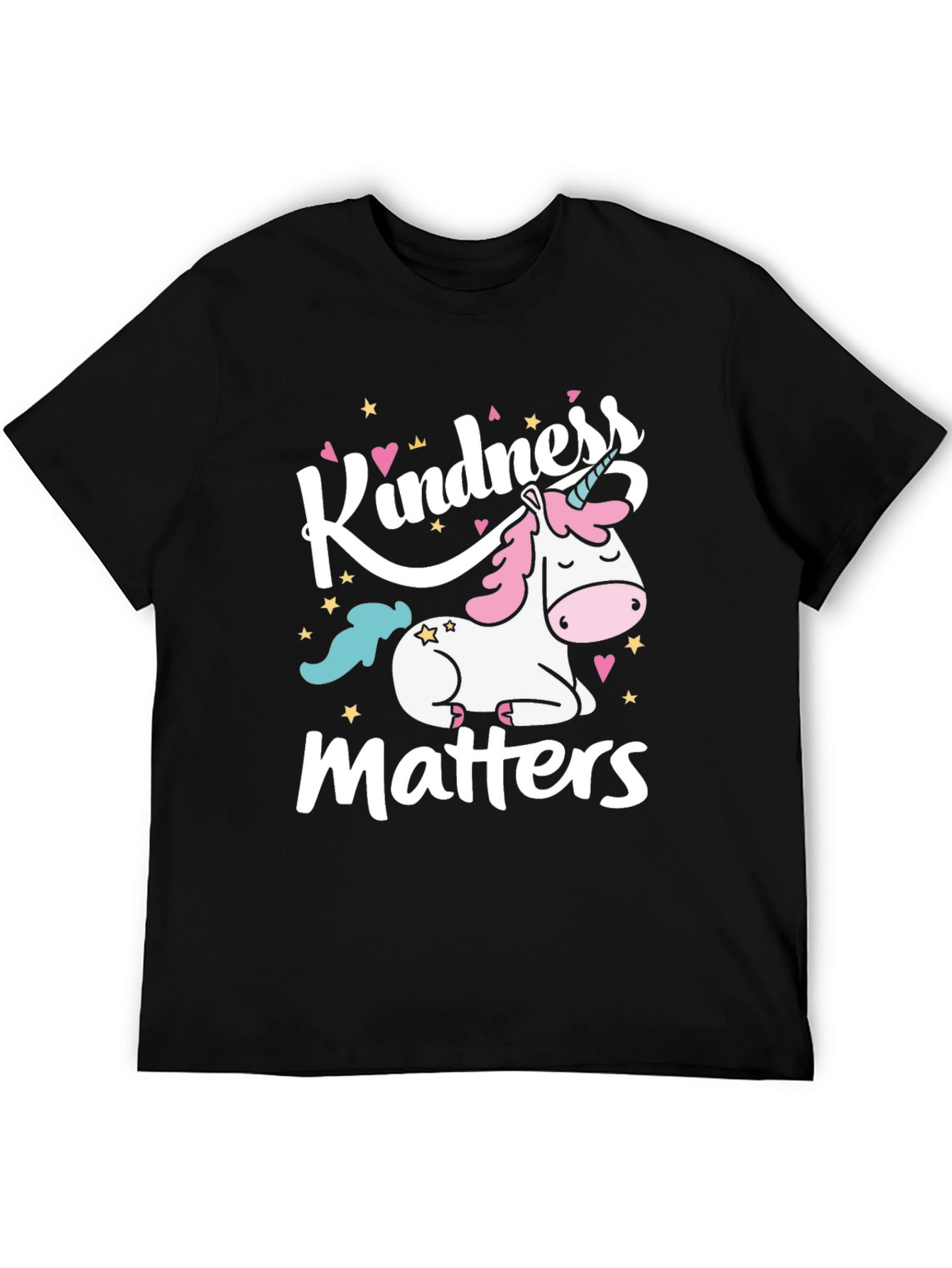 Black Kindness Matters Unicorn Graphic Tee view 5