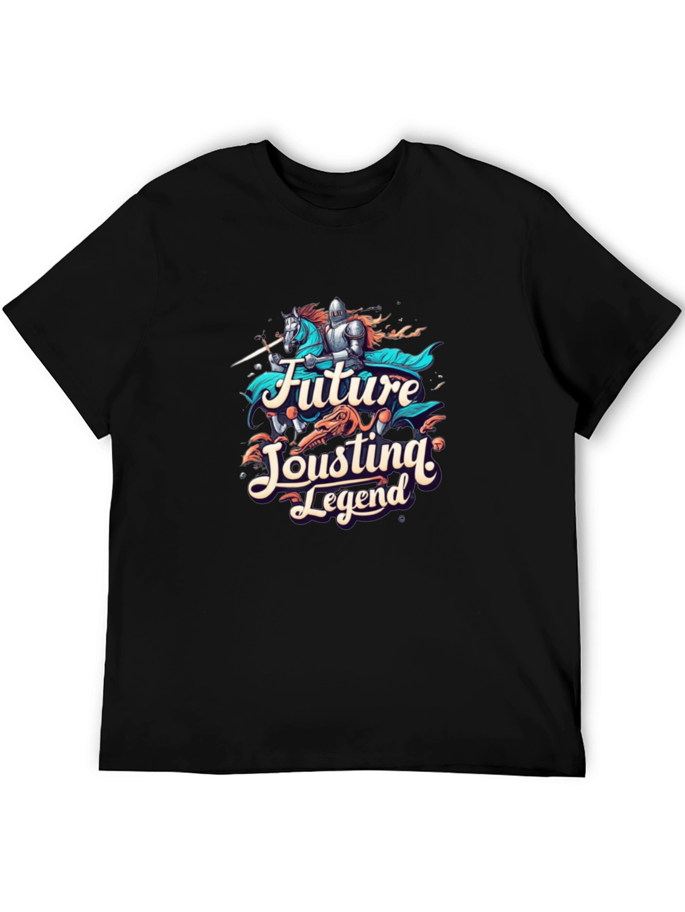 Black Future Jousting Legend Black Graphic Tee view 5