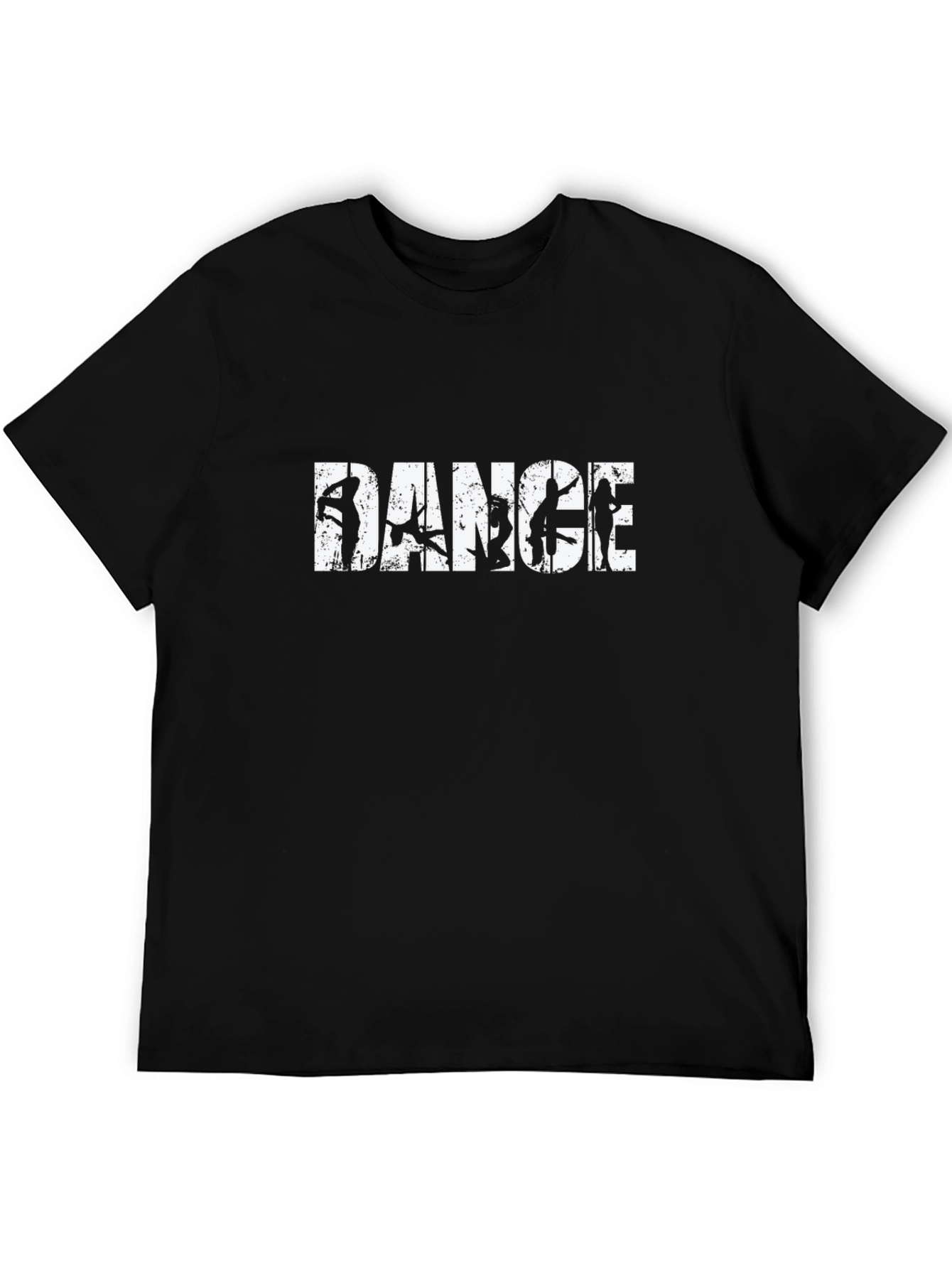 Black Dance Silhouette Graphic Black T-Shirt view 5