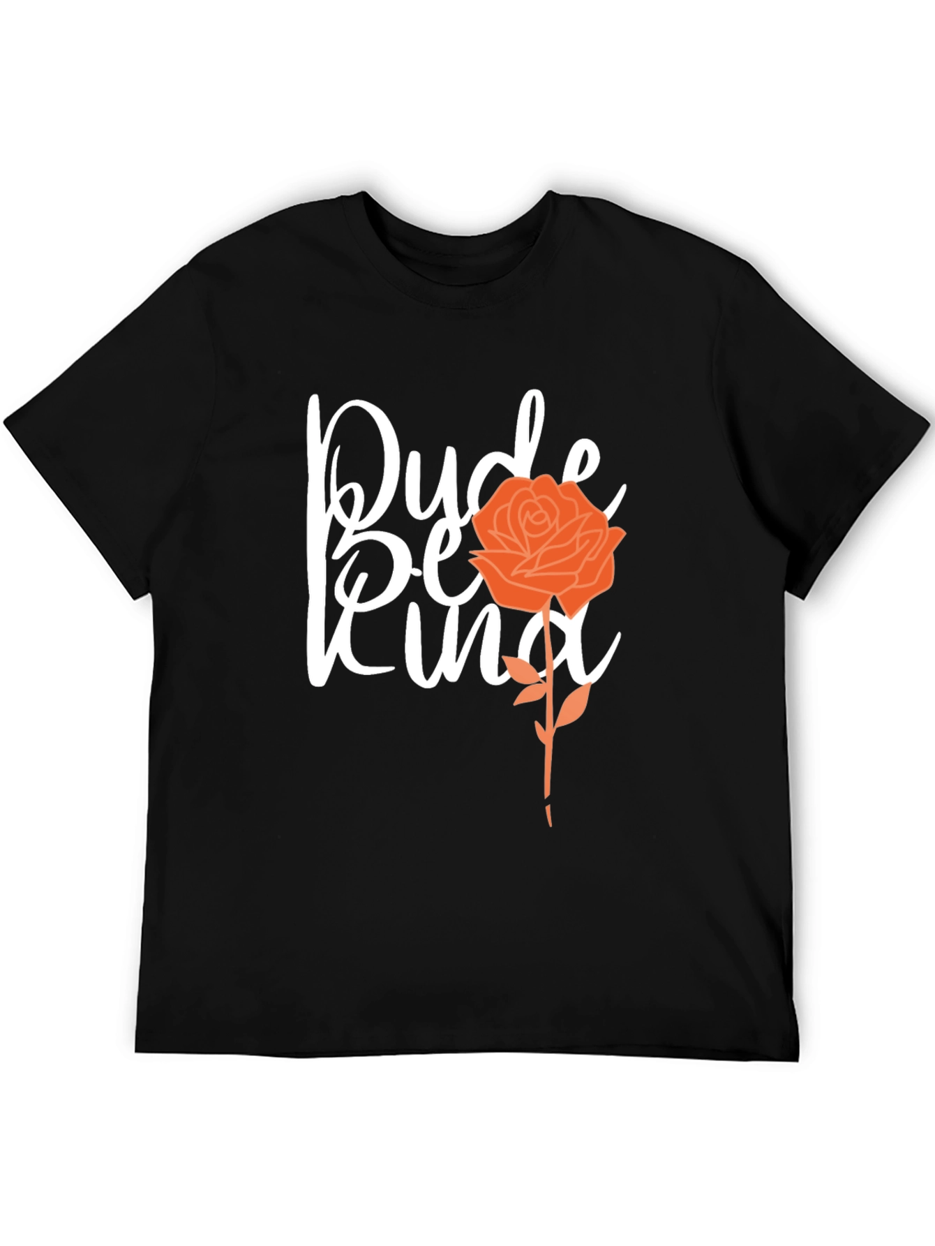 Black Dude Be Kind Graphic Tee - Rose Design view 5