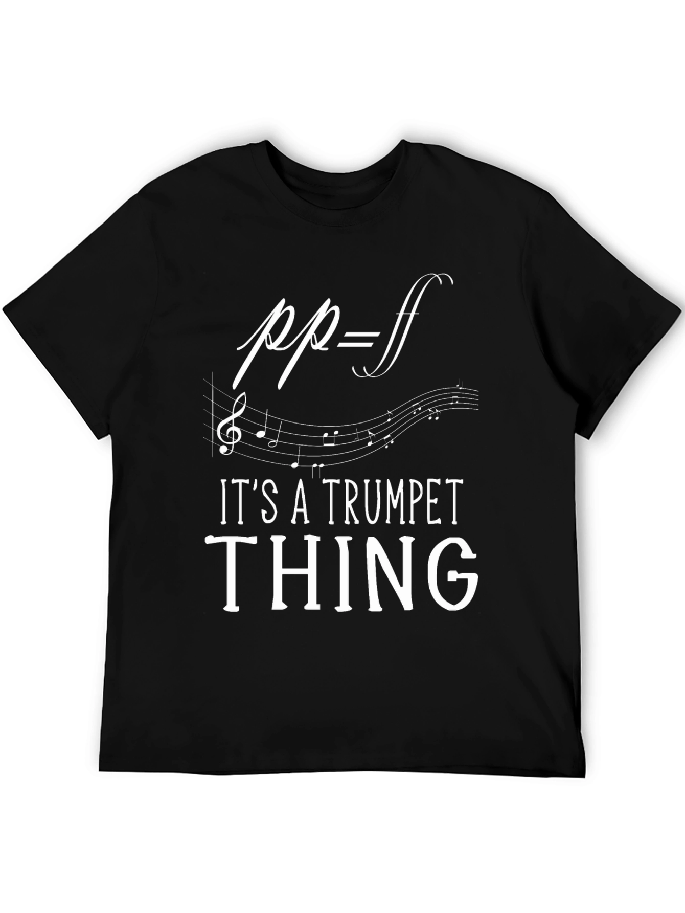 Black Trumpet Thing Graphic Tee - Musician's Humor T-Shirt view 5