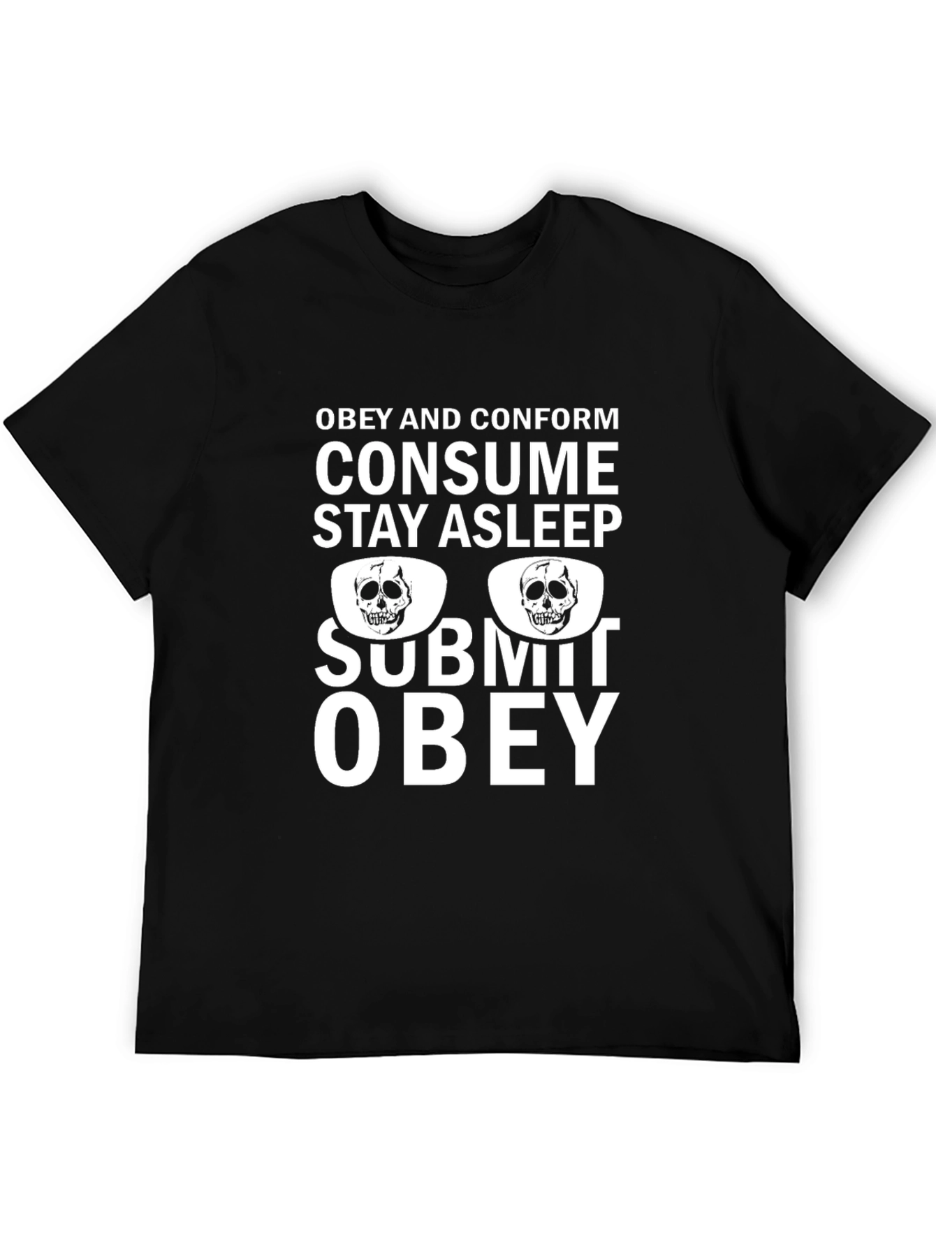 Black Obey & Conform Graphic Tee - Consume, Submit view 5