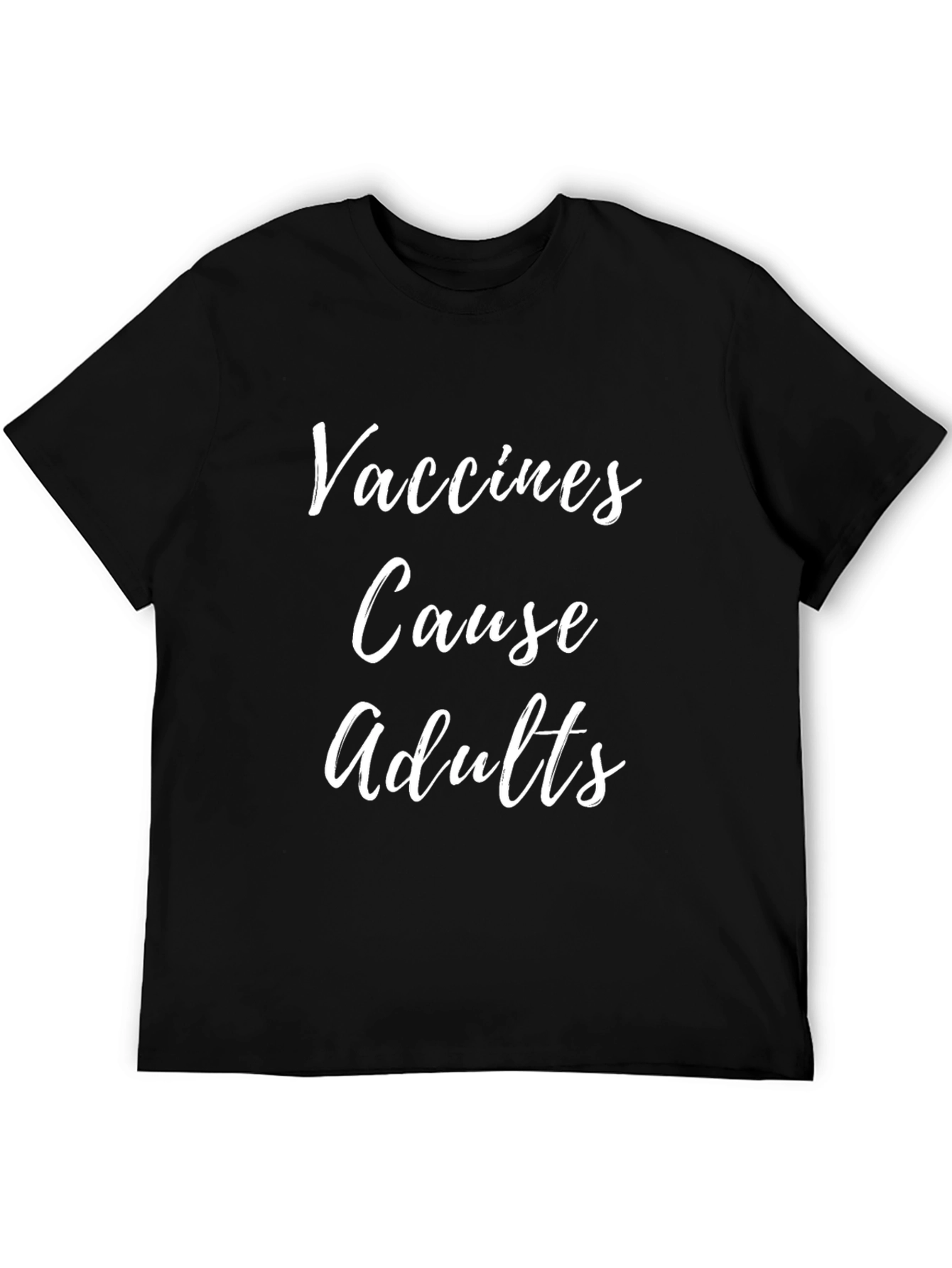 Black Vaccines Cause Adults Graphic T-Shirt view 5