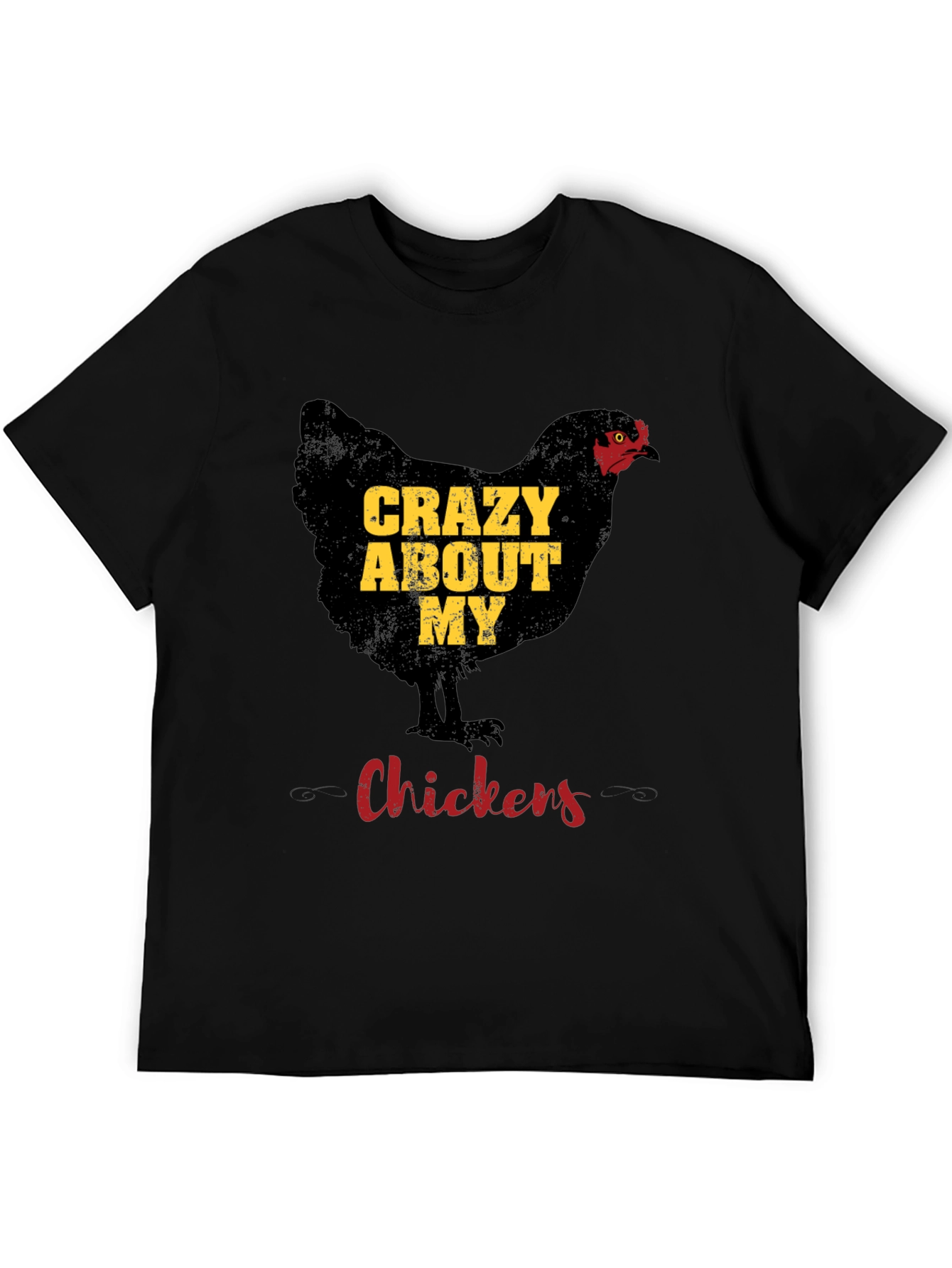 Black Crazy About My Chickens Graphic Tee view 5