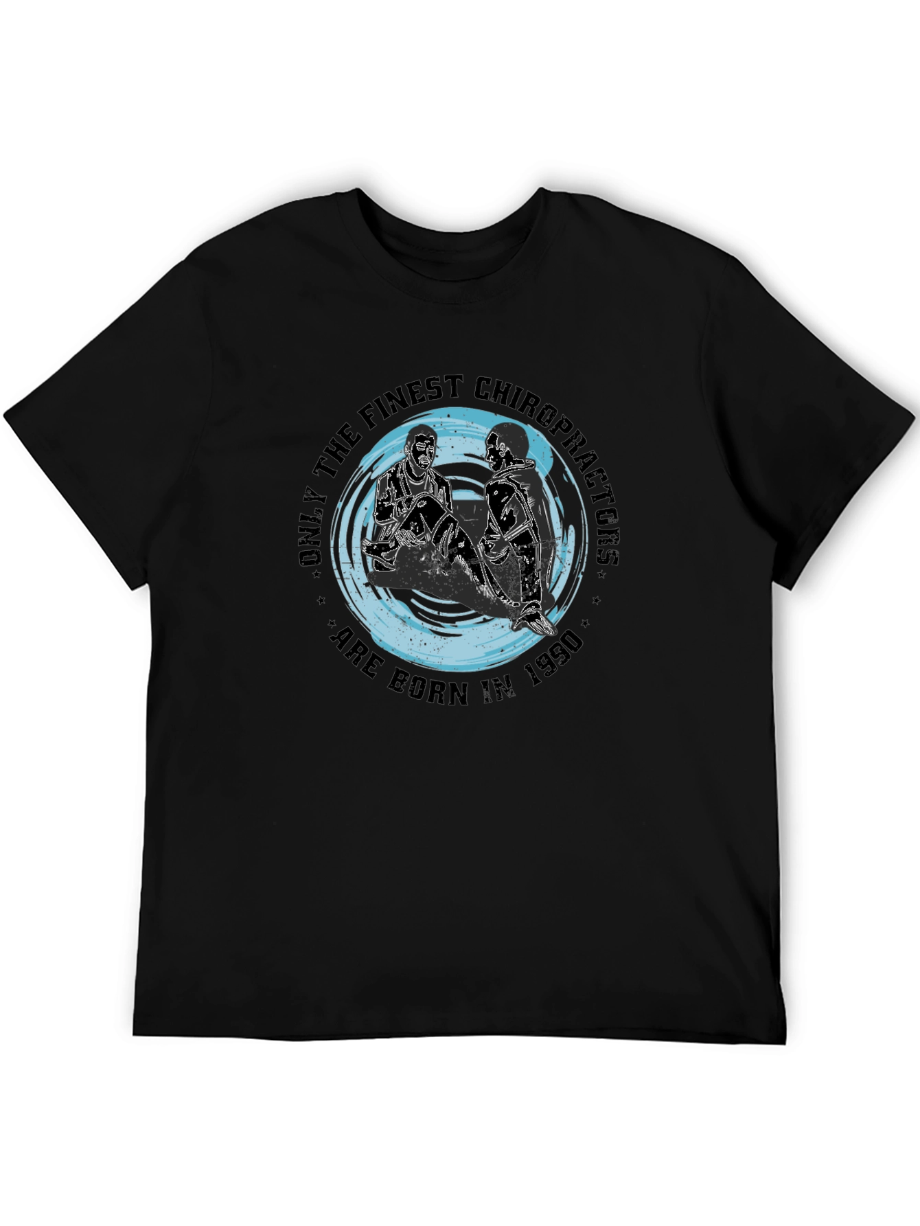 Black Finest Chiropractors T-Shirt - Born in 1990 view 5