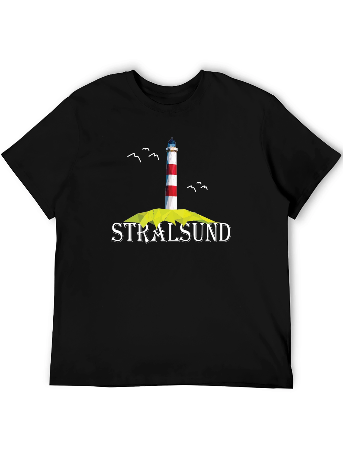 Black Stralsund Lighthouse Graphic Tee - Unisex view 5