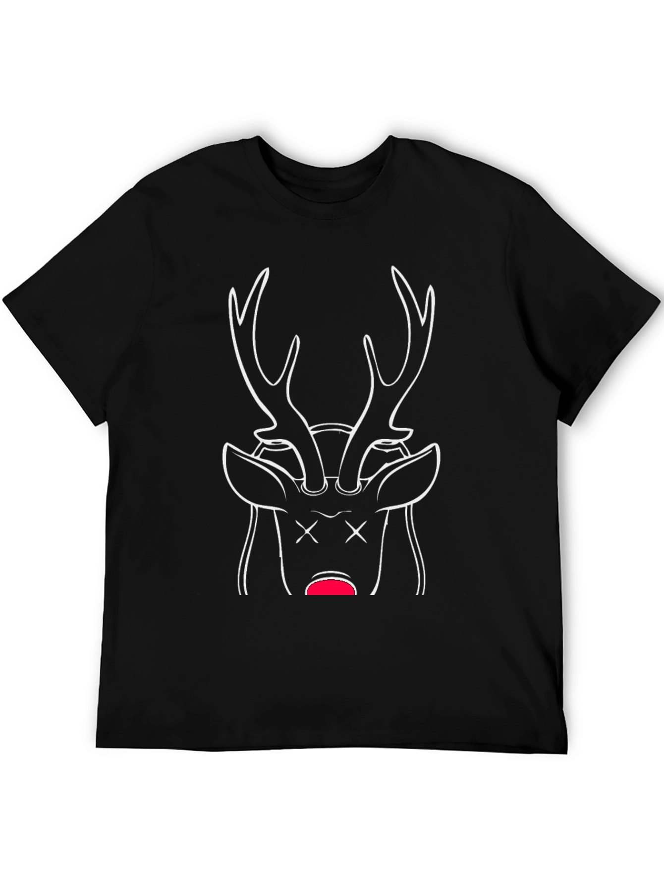 Black Dead Deer Graphic T-Shirt - Black view 5