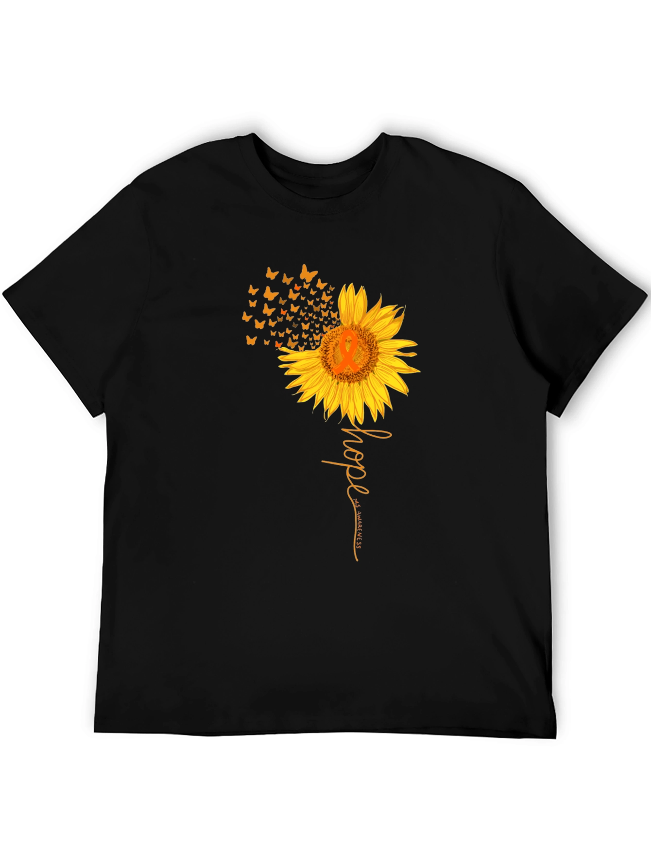 Black Hope Sunflower Awareness Graphic Tee view 5