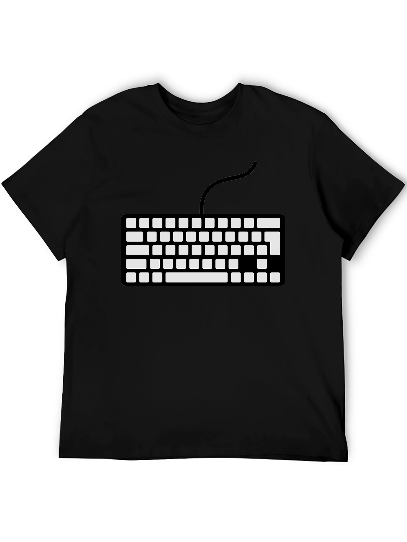Black Keyboard T-Shirt - Geek Chic Style view 5