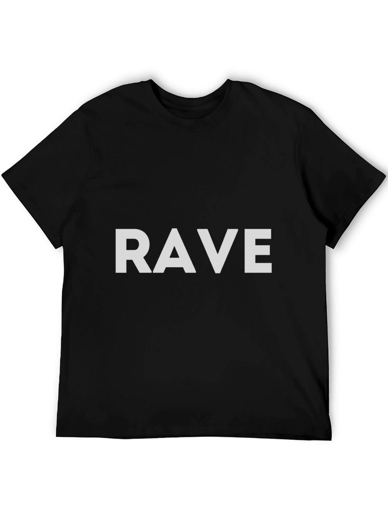 Black Rave T-Shirt - Casual Black Tee view 5