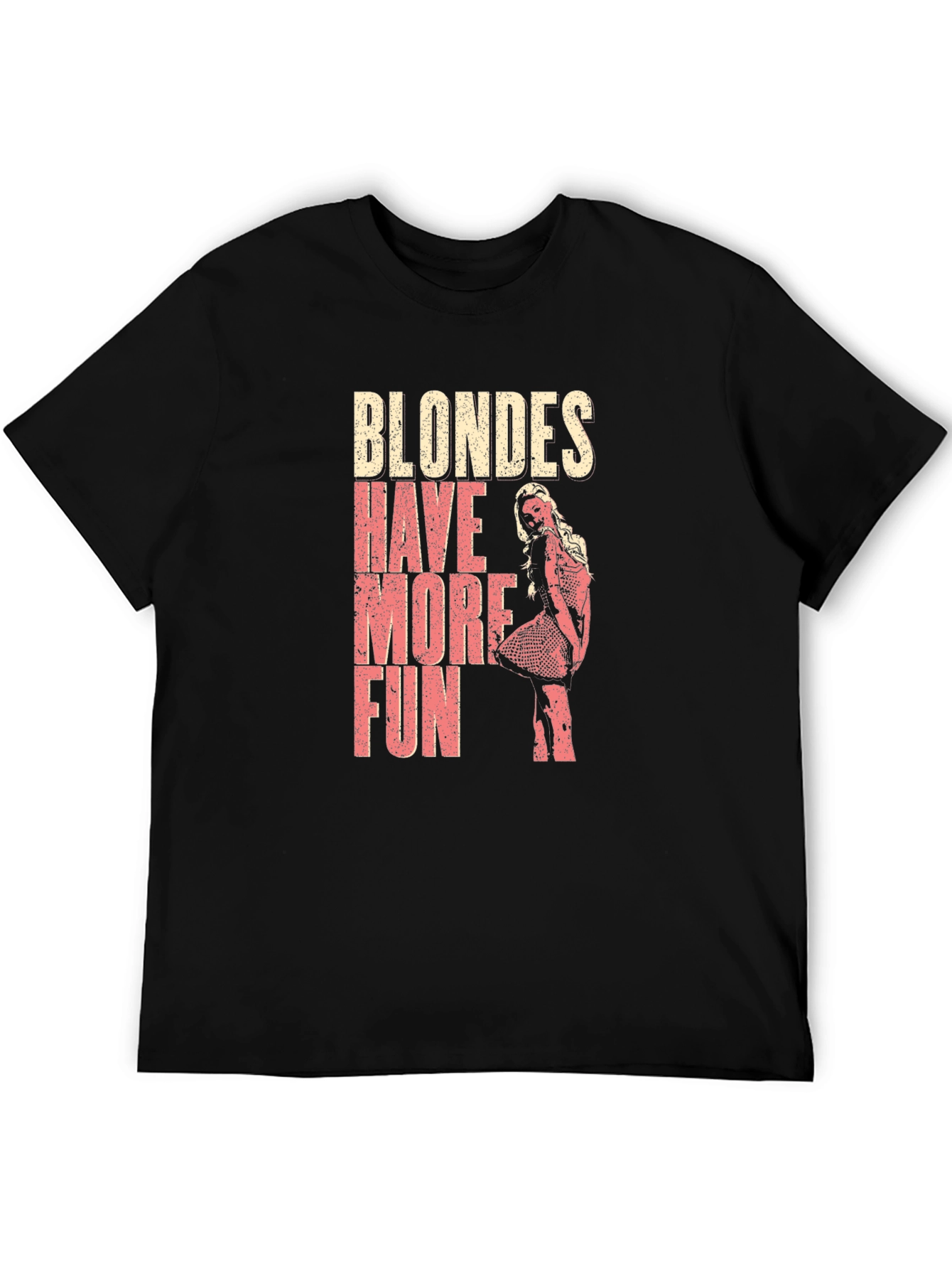 Black Blondes Have More Fun Graphic T-Shirt view 5