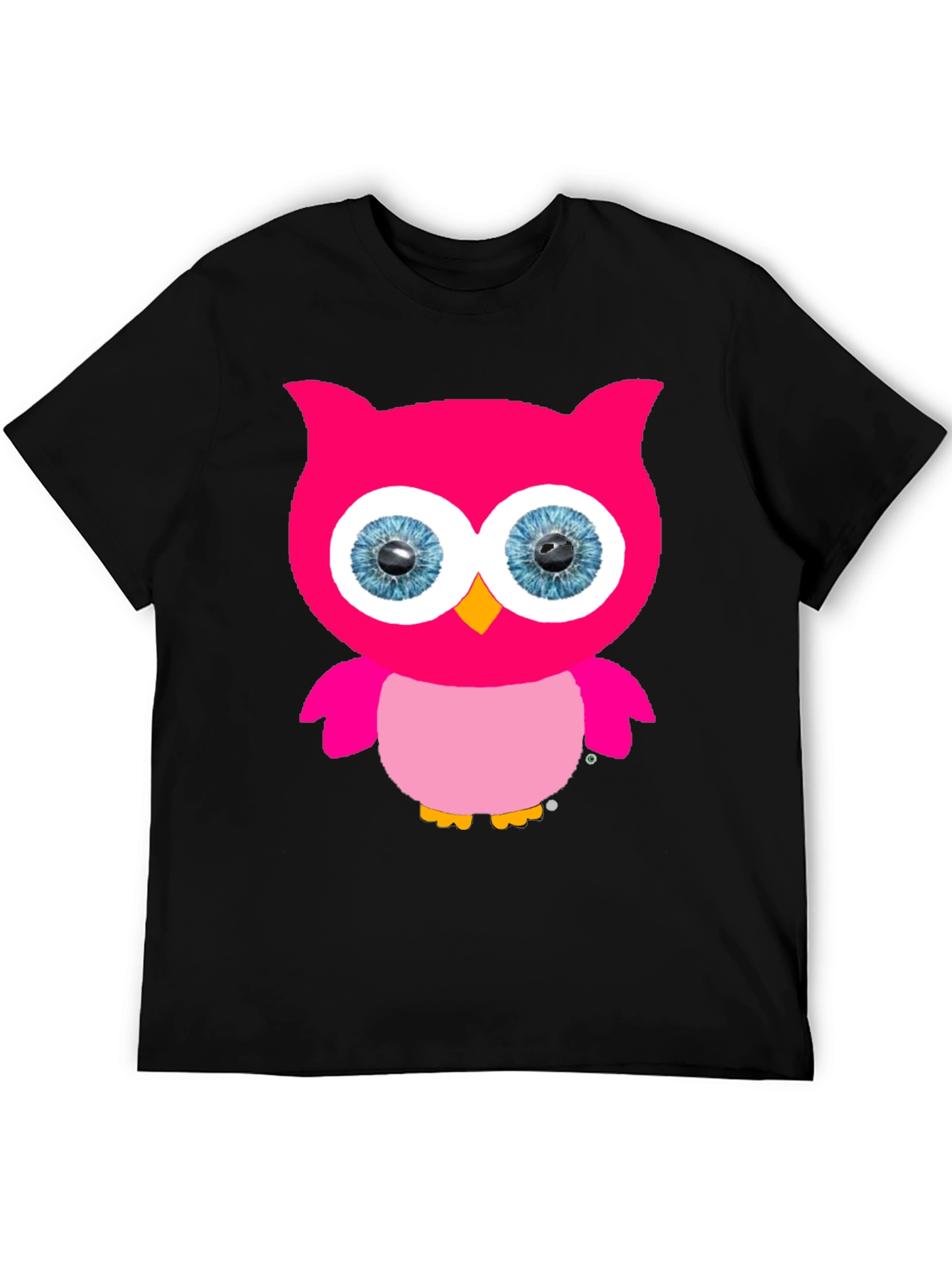 Black Owl Graphic Print Crew Neck T-Shirt view 5