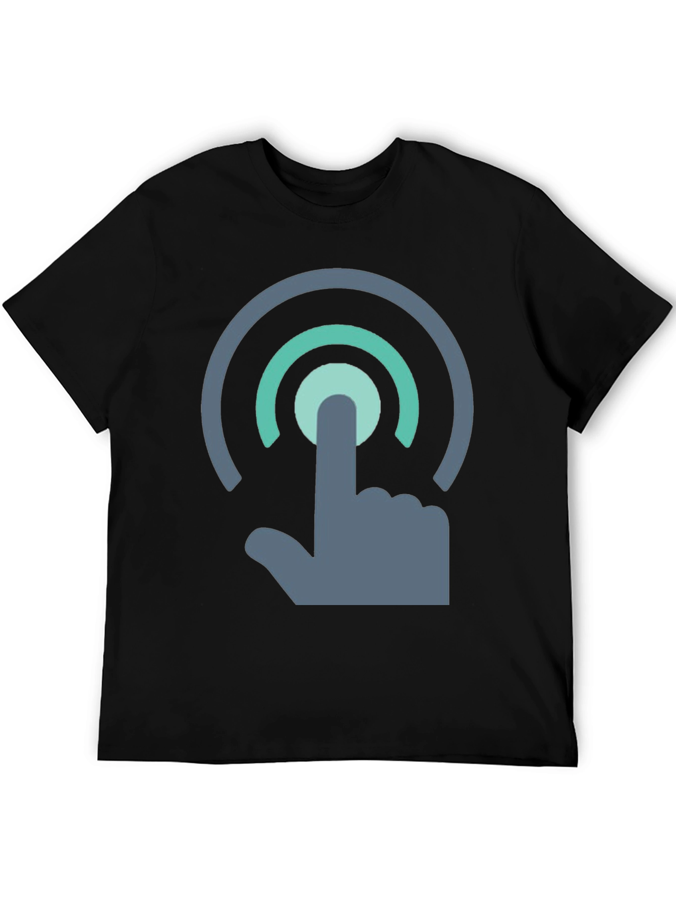 Black Touch Icon T-Shirt - Modern Graphic Tee view 5