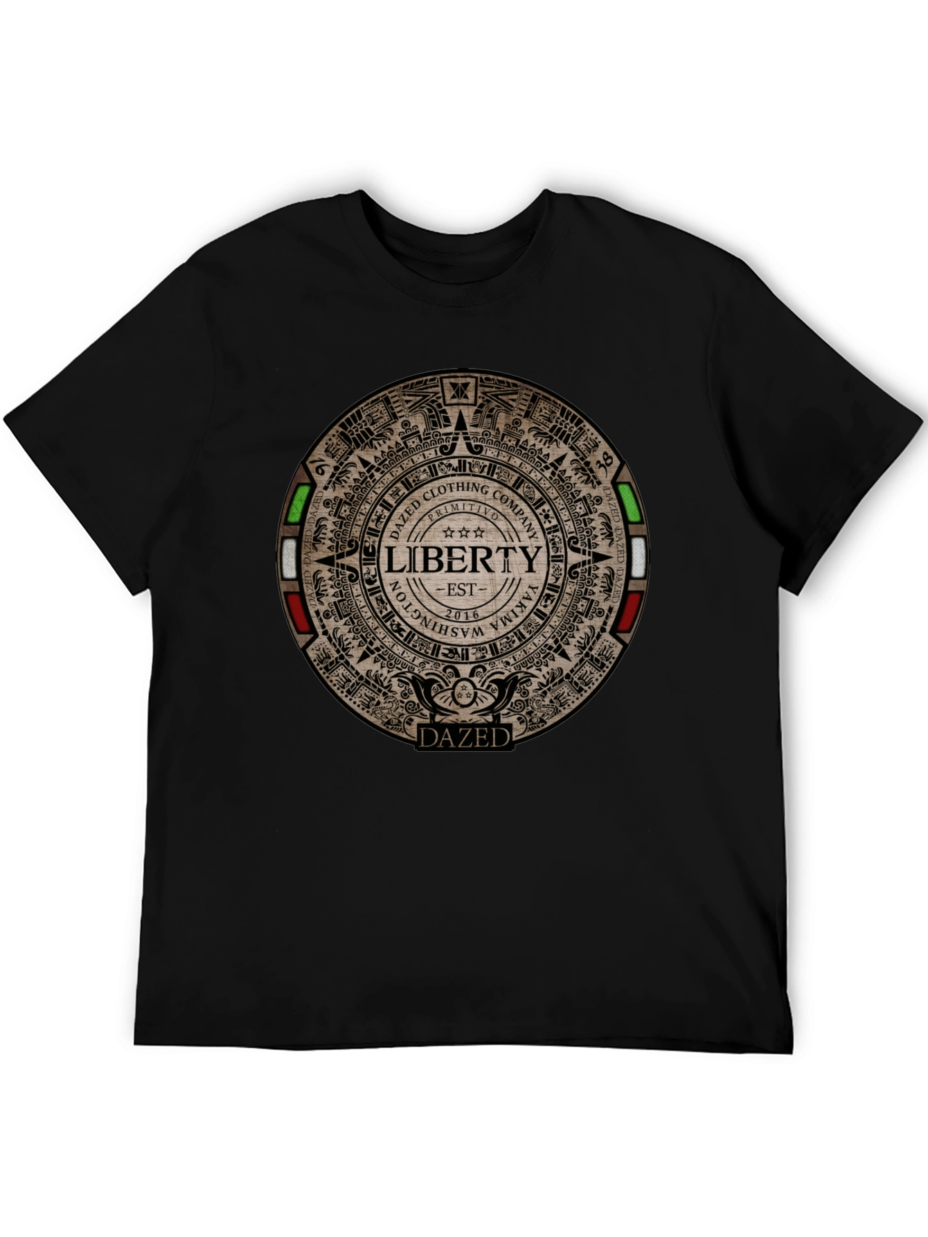 Black Dazed Clothing Liberty Aztec Graphic T-Shirt view 5