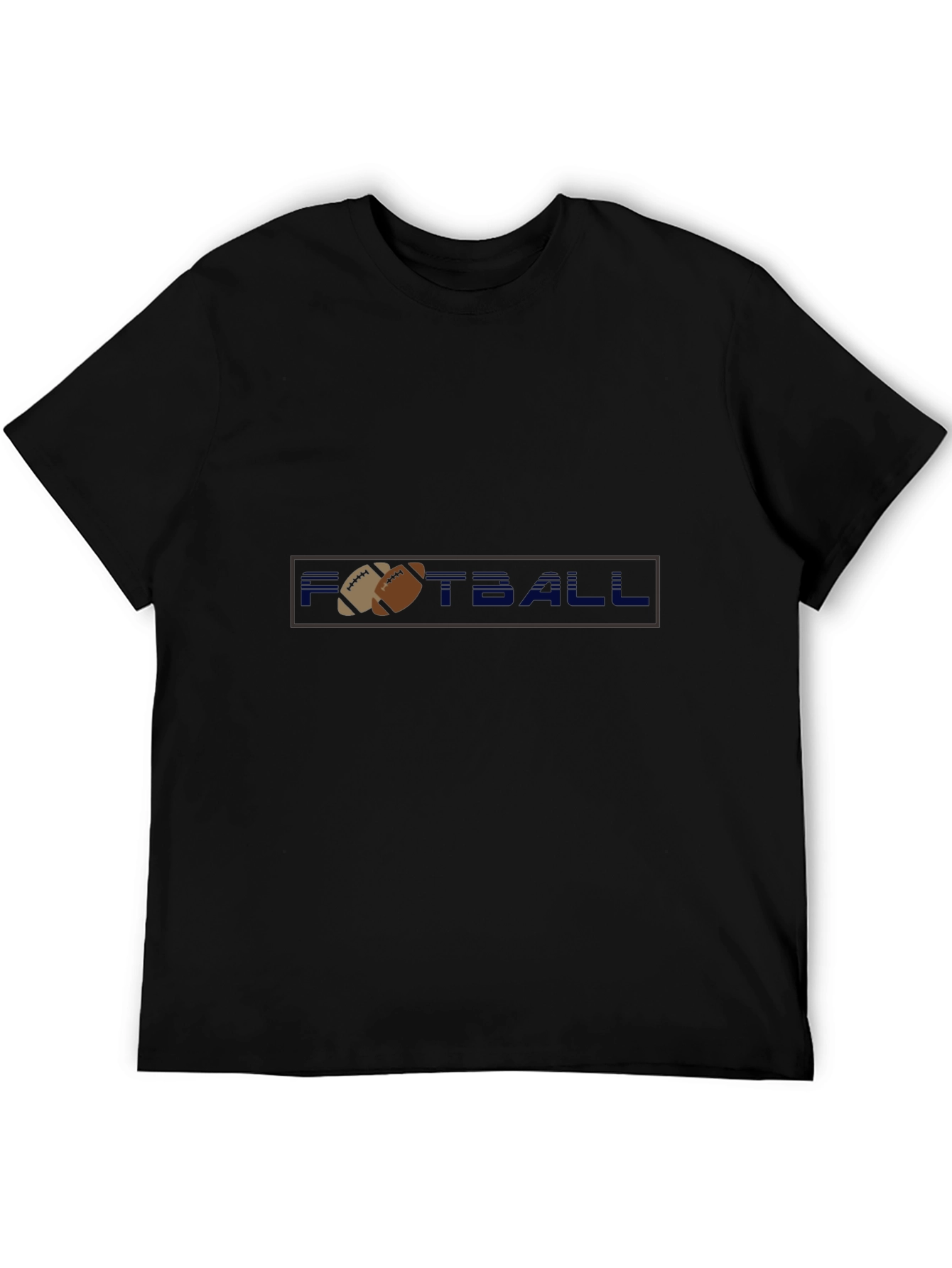 Black Black Football Graphic T-Shirt view 5