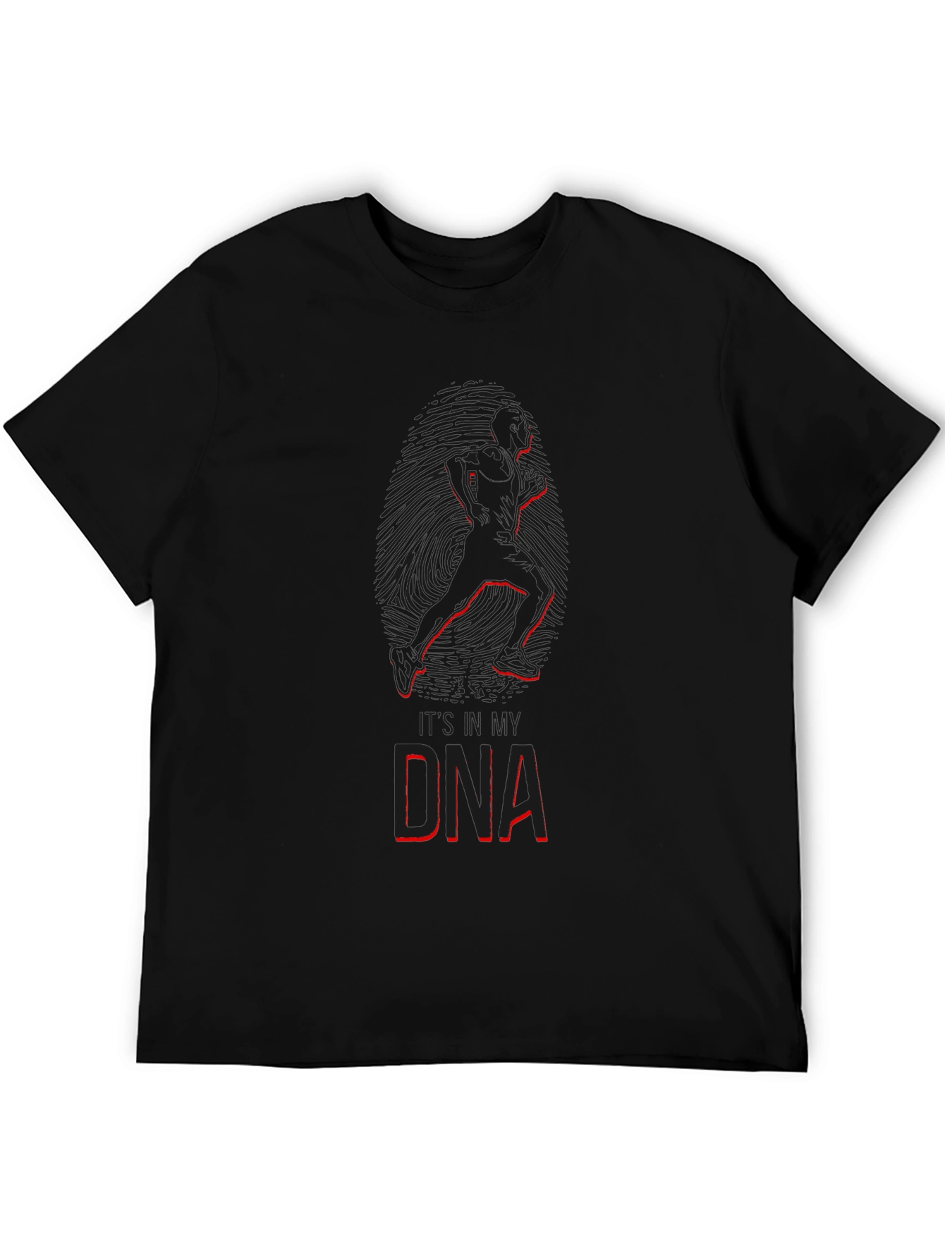 Black DNA Graphic Print Tee - Stylish Casual Wear view 5