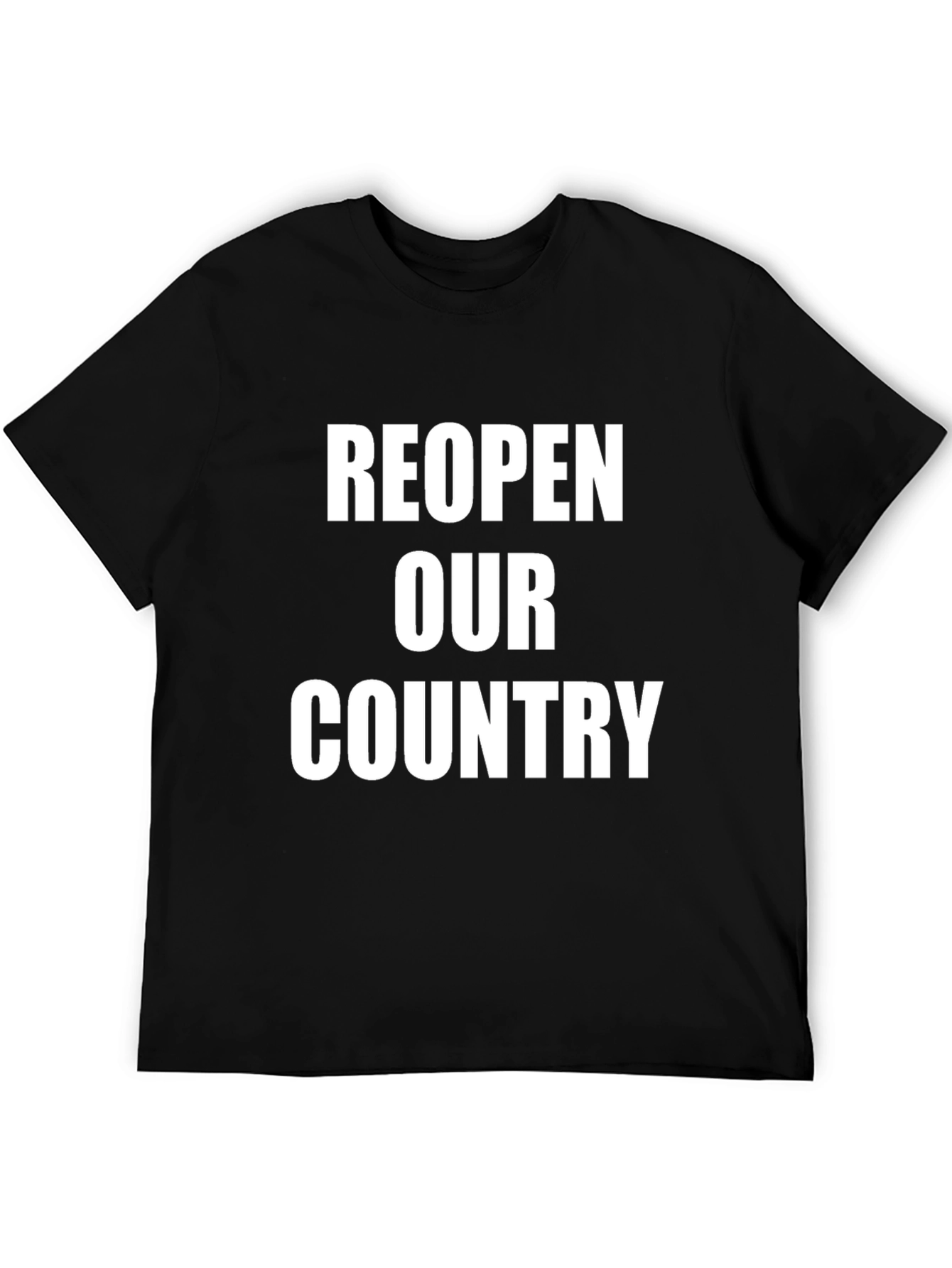 Black Reopen Our Country Graphic Tee - Black view 5