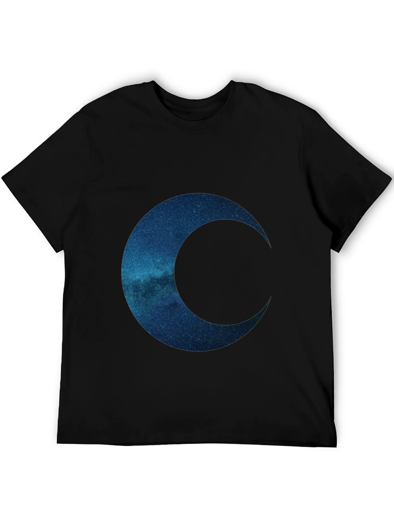 Black Celestial Crescent Graphic Tee - Premium Comfort view 5