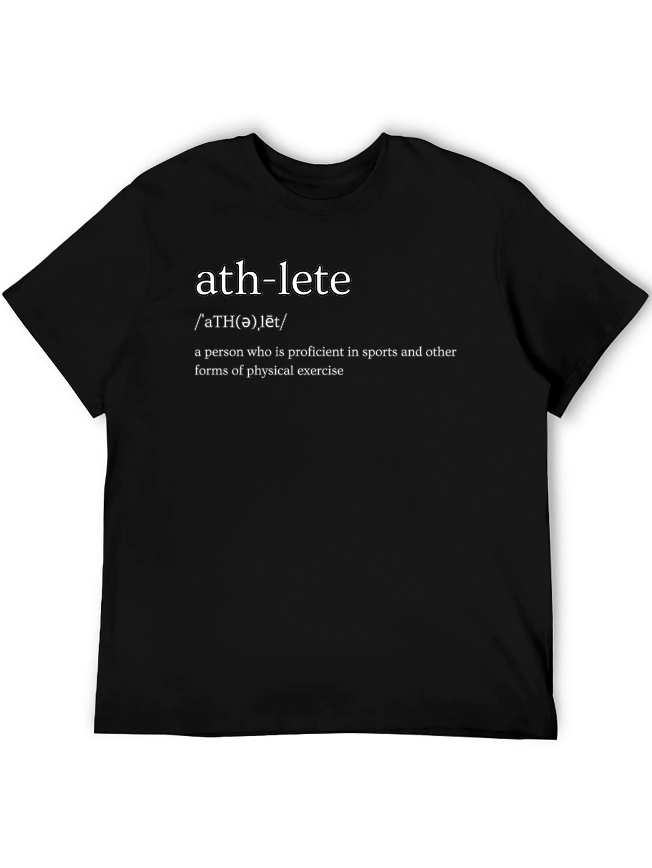 Black Athlete Definition Black T-Shirt view 5