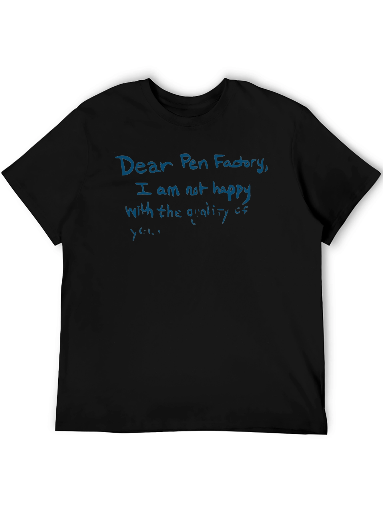 Black Dear Pen Factory Funny Sarcastic T-Shirt view 5