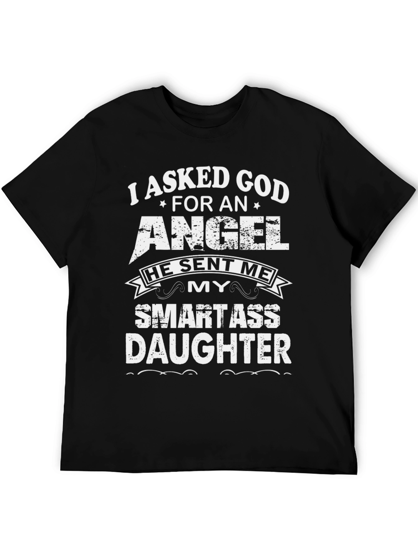 Black Smartass Daughter Tee - Funny Novelty Gift view 5