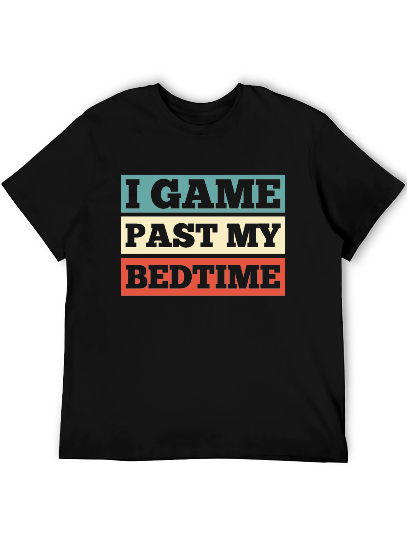 Black I GAME PAST MY BEDTIME Graphic T-Shirt view 5