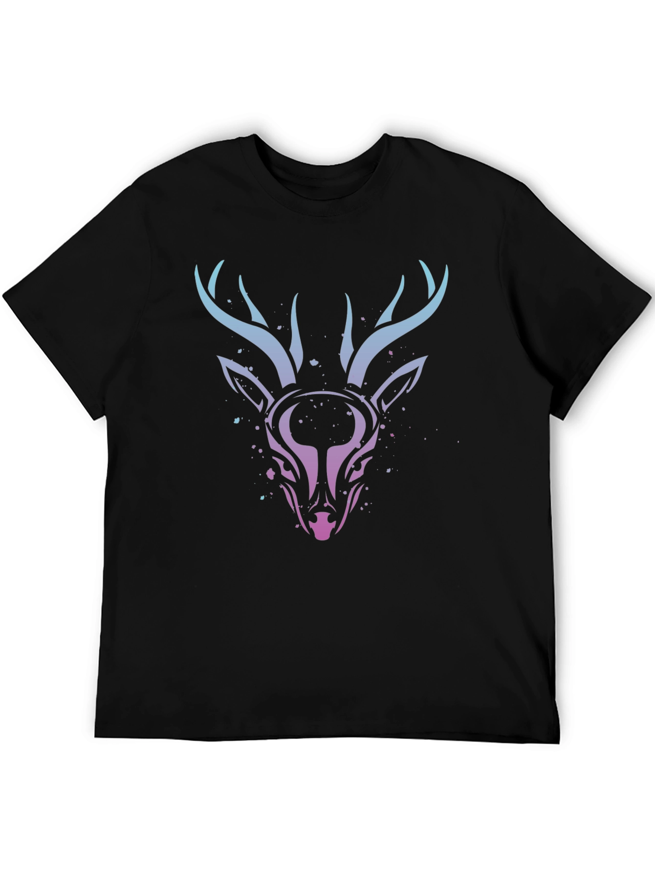Black Deer Graphic Black T-Shirt view 5