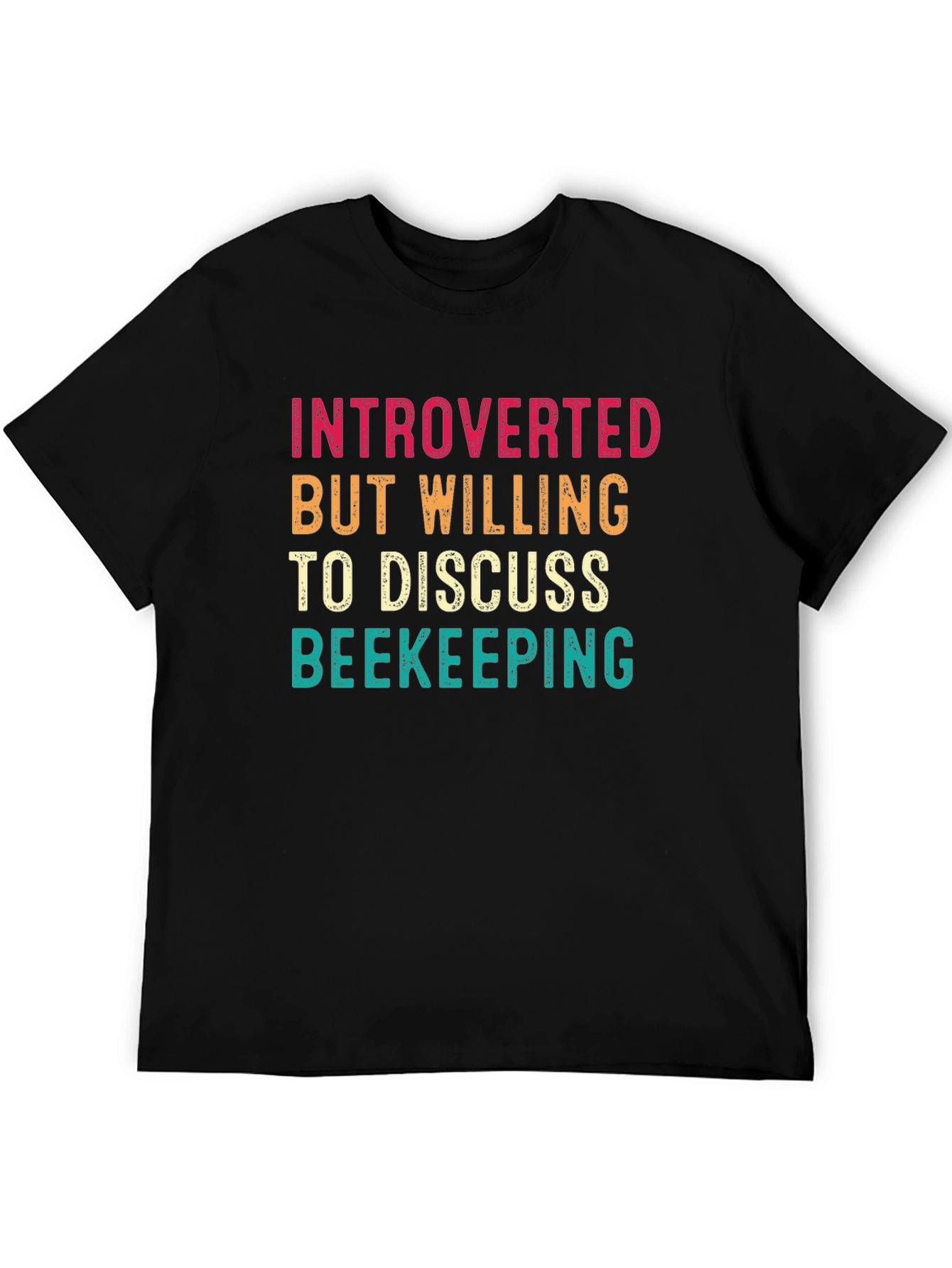 Black Introverted Beekeeping T-Shirt view 5