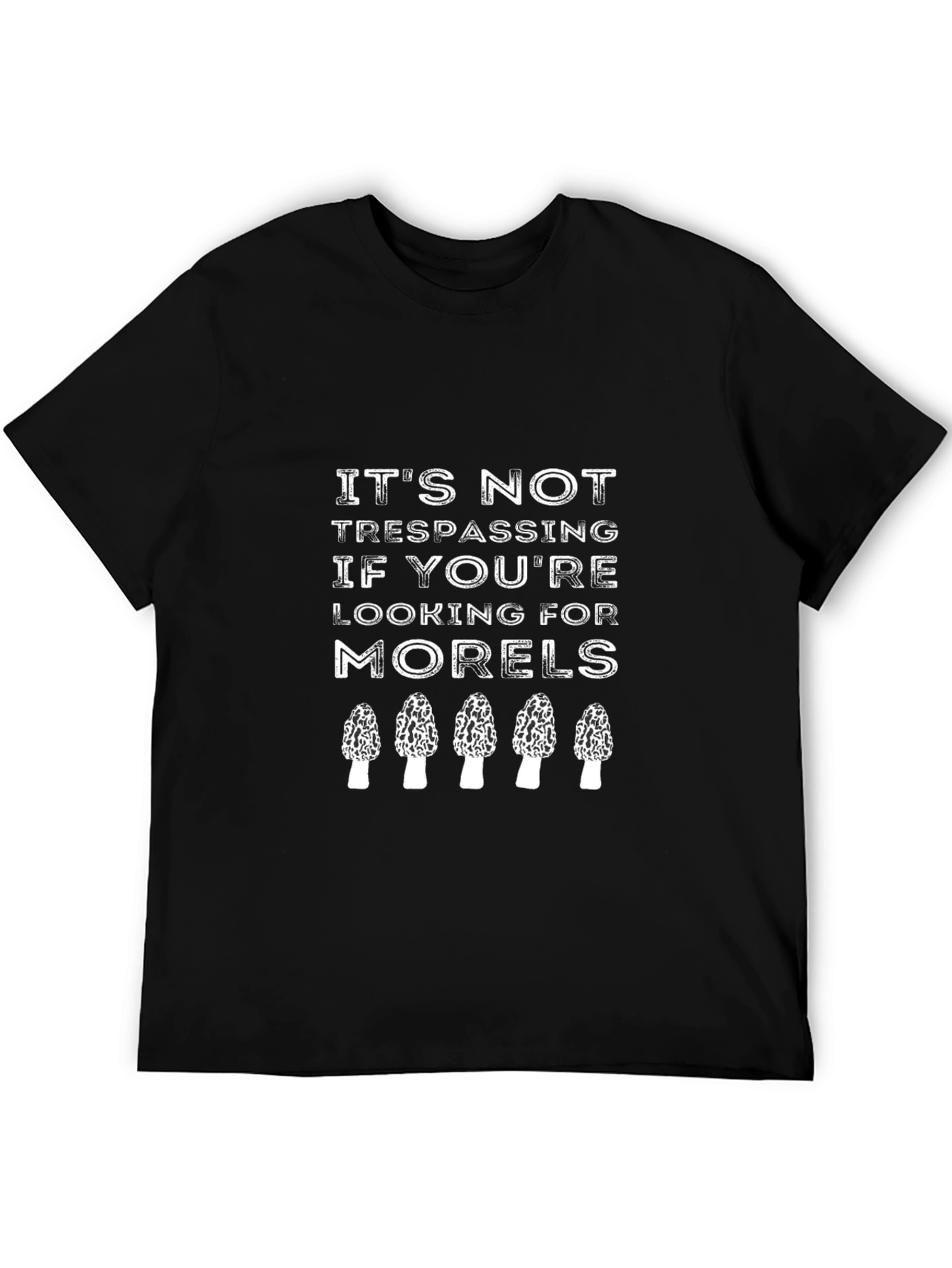 Black Morel Mushroom Hunting T-Shirt - Funny Foraging Tee view 5