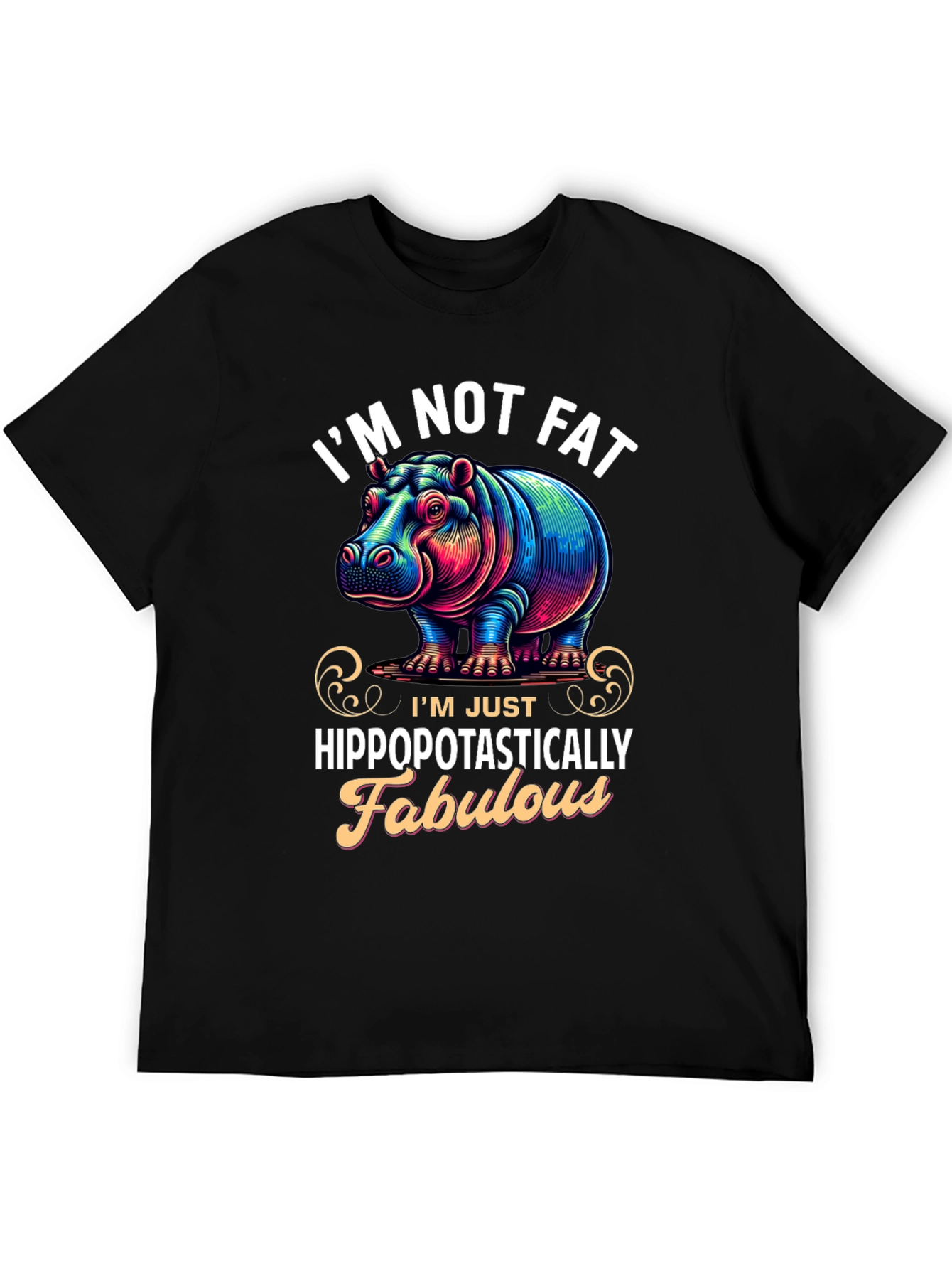 Black Hippo Fabulous Graphic Tee - Trendy Casual Style view 5