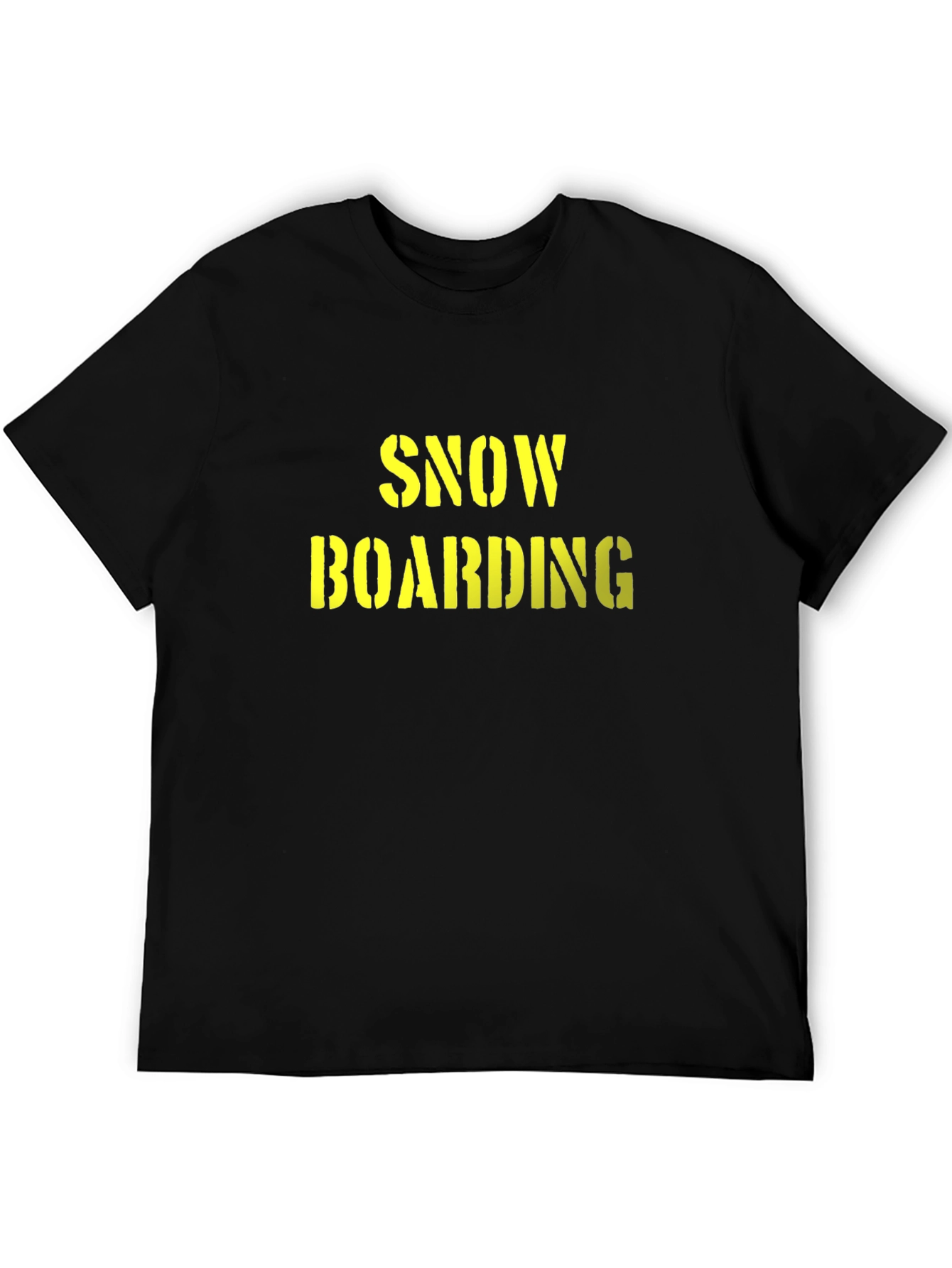 Black Snowboarding Graphic T-Shirt - Black view 5