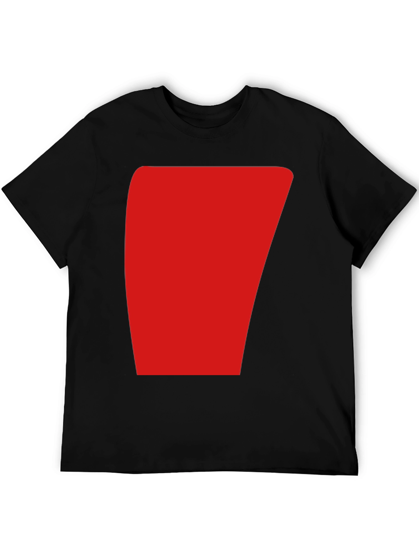 Black Bold Red Graphic Black T-Shirt - Modern Casual Style view 5