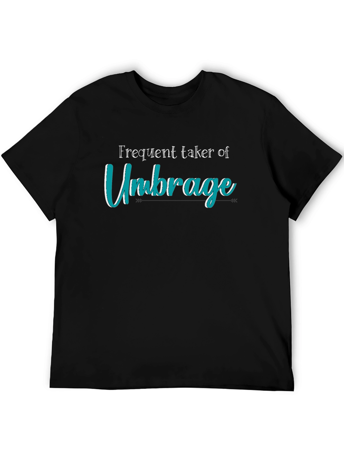 Black Frequent Umbrage Taker T-Shirt, Black view 5