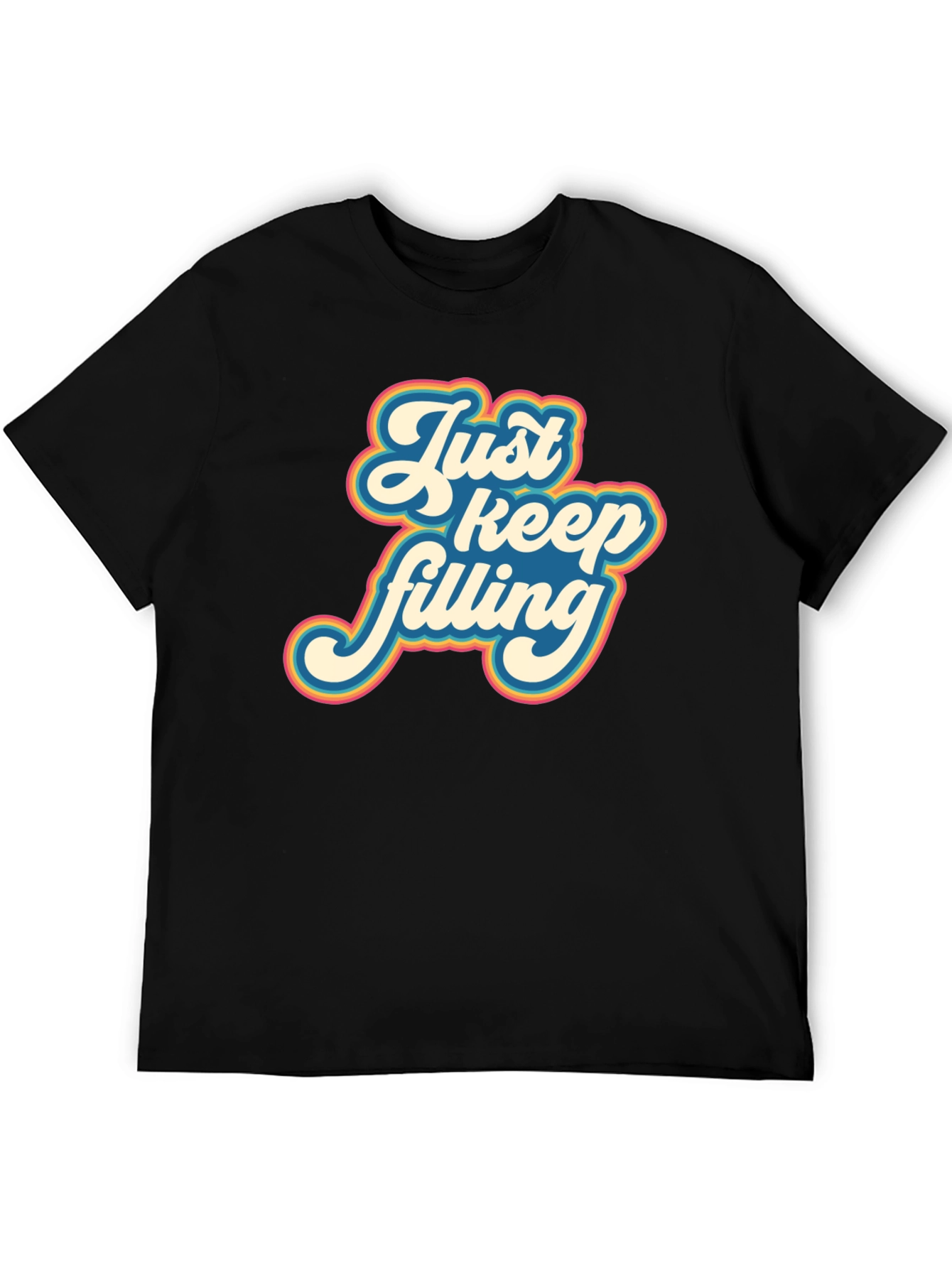 Black Retro 'Just Keep Filling' Graphic T-Shirt view 5