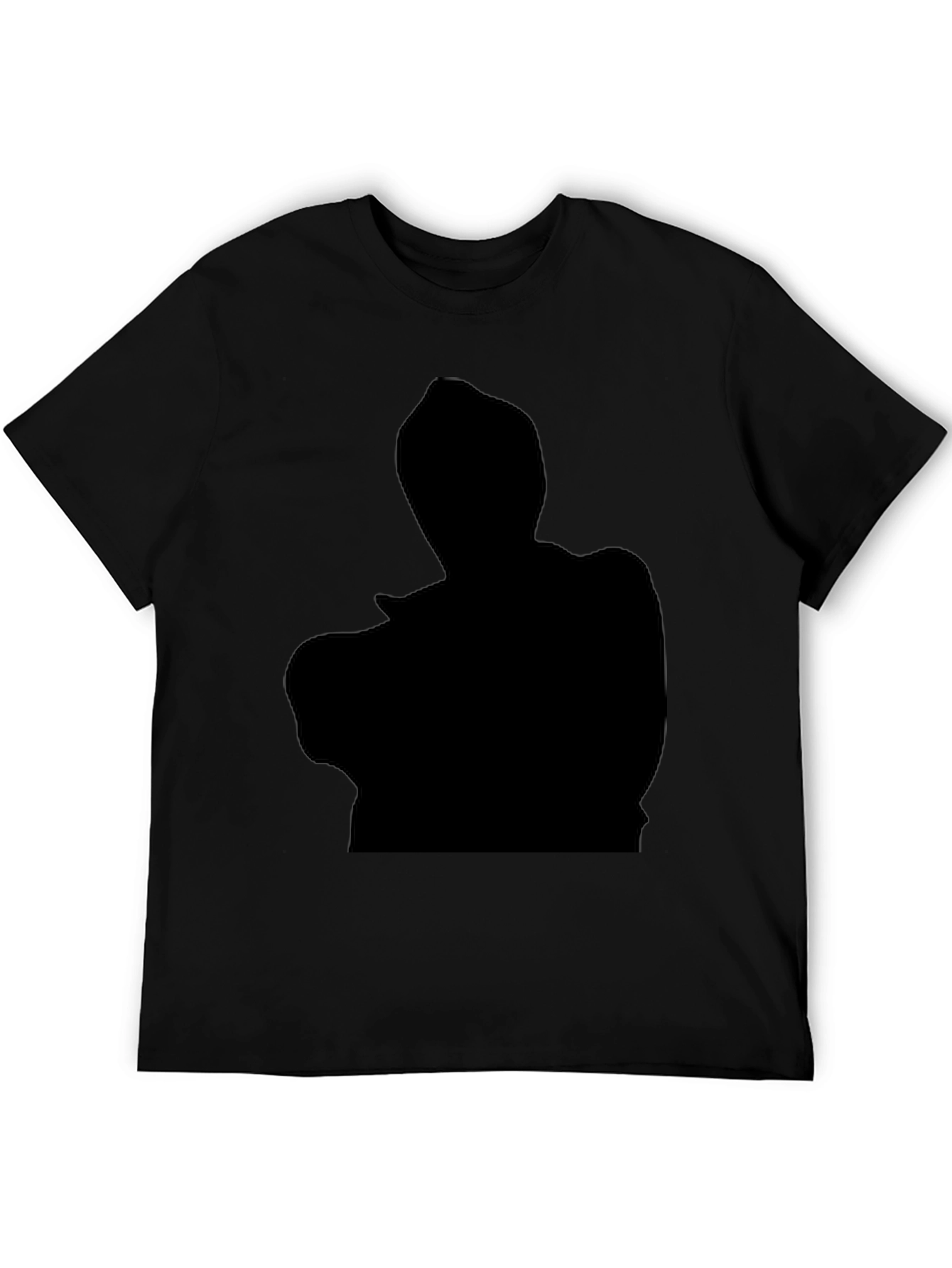 Black Black Silhouette Graphic Tee - Men's Casual T-Shirt view 5