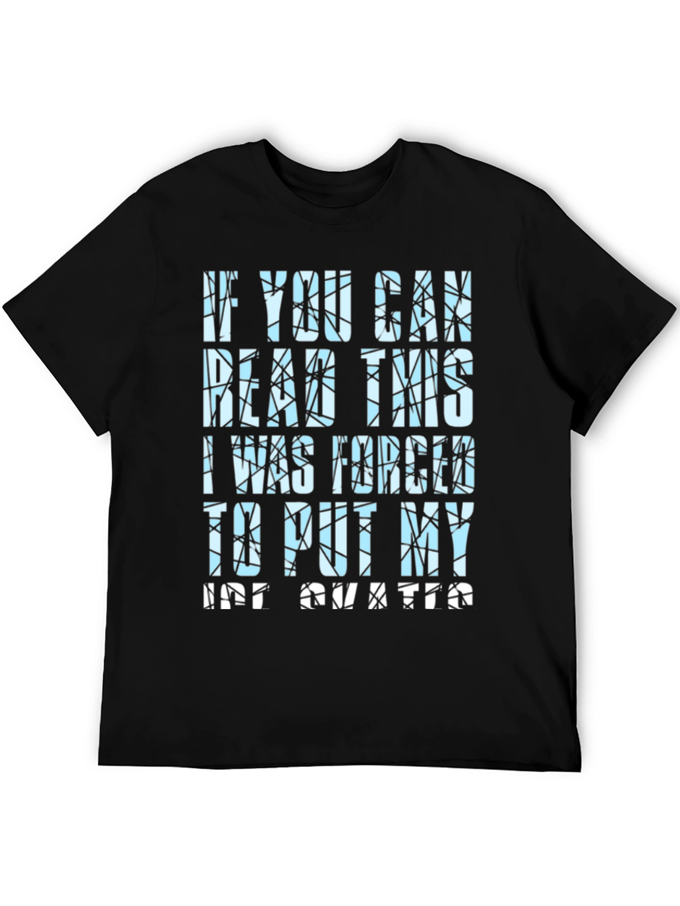 Black Funny Men's Black Graphic Tee - If You Can Read This view 5